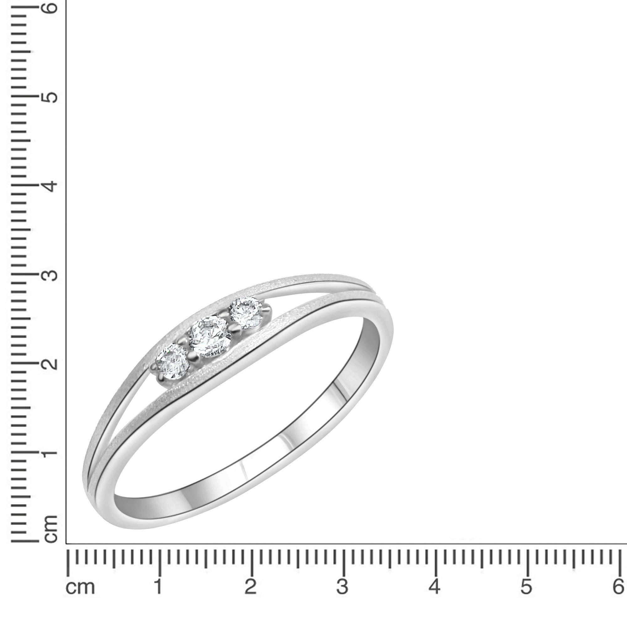 Firetti Silberring Schmuck Geschenk Silber 925 Fingerring Ring, mit Zirkonia (synth)