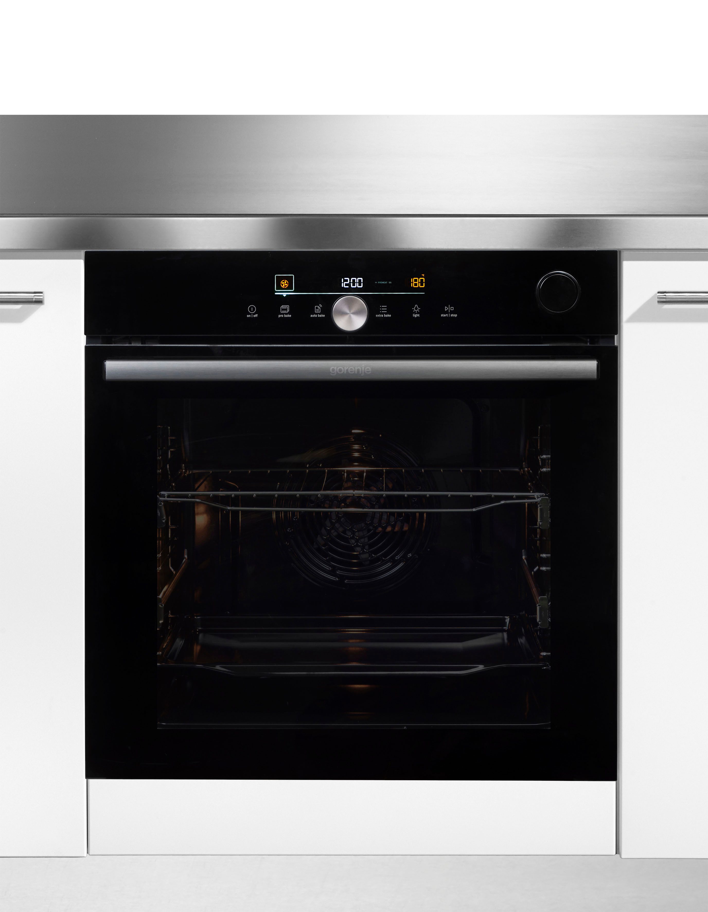 GORENJE Pyrolyse Backofen BPSA 6747 DGWI, mit 2-fach-Teleskopauszug, Pyrolyse-Selbstreinigung, AirFry-Funktion