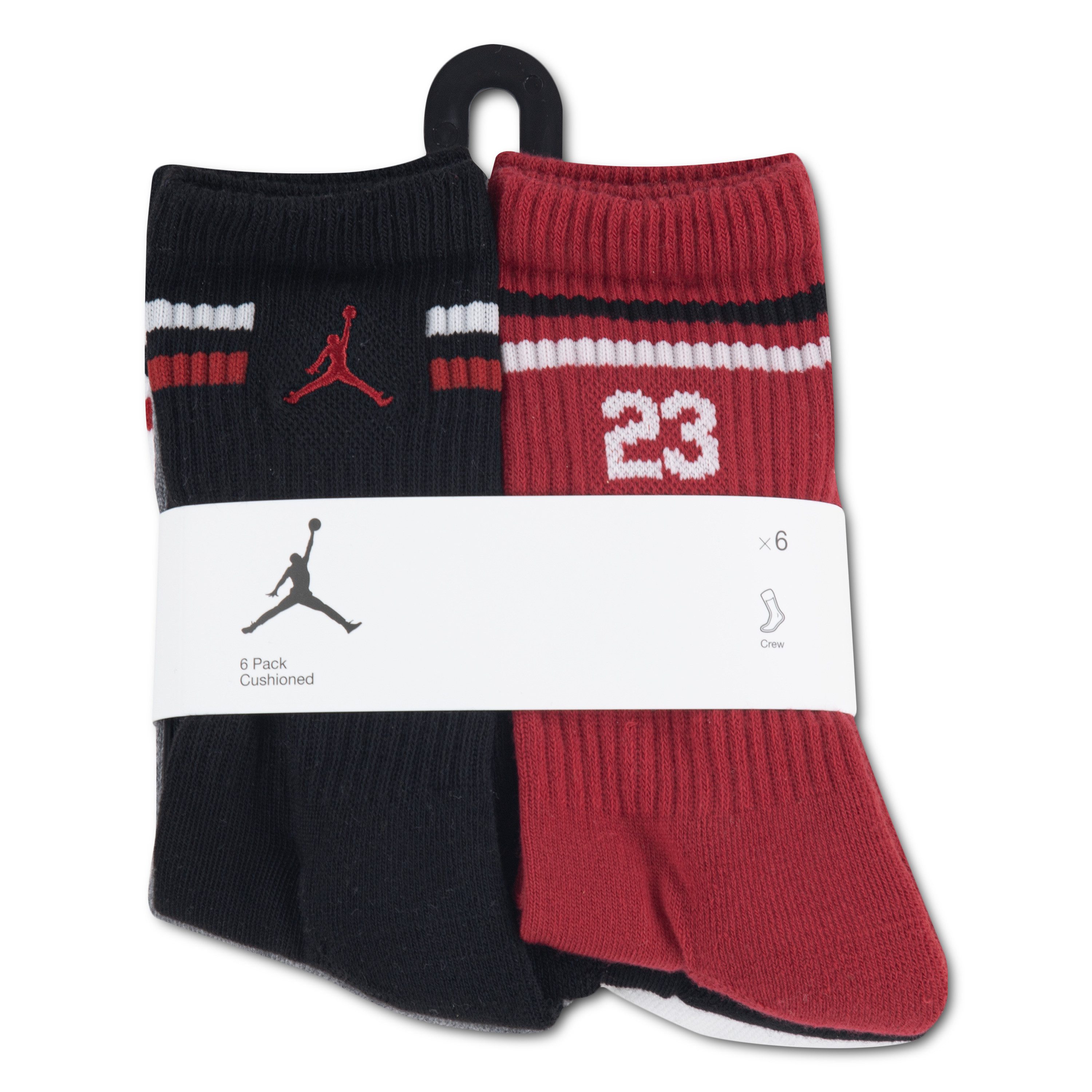 Jordan Sportsocken JHB JORDAN ICON STRIPE 6PK CRE (6-Paar) für Kinder, im 6er-Set, atmungsaktives Polyestergemisch