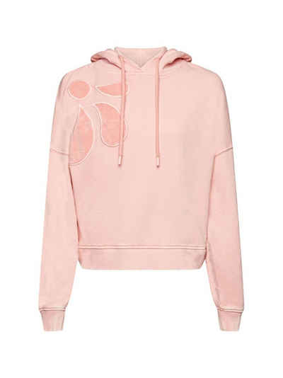 Esprit Sweatshirt Hoodie mit verzierter Blume (1-tlg)