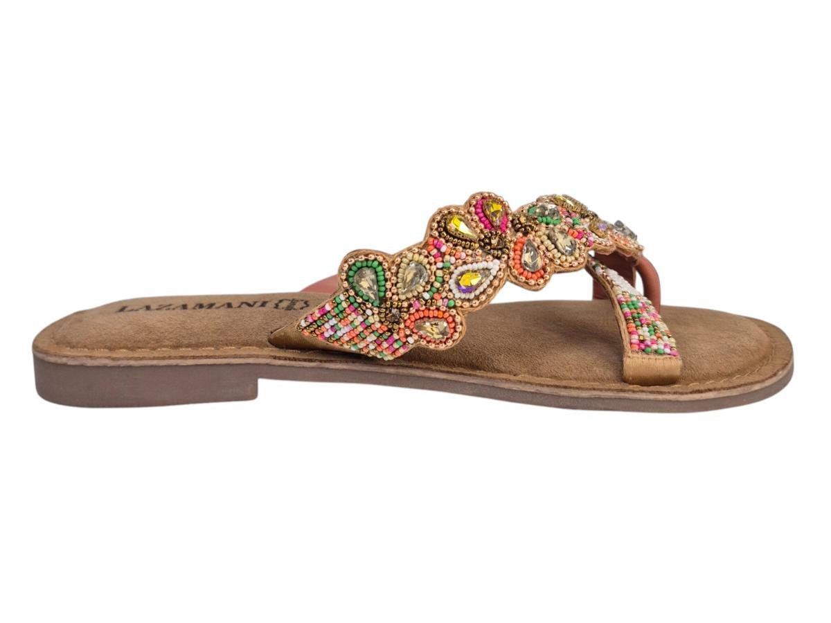 Lazamani Pena Flower toe Slippers Pantolette