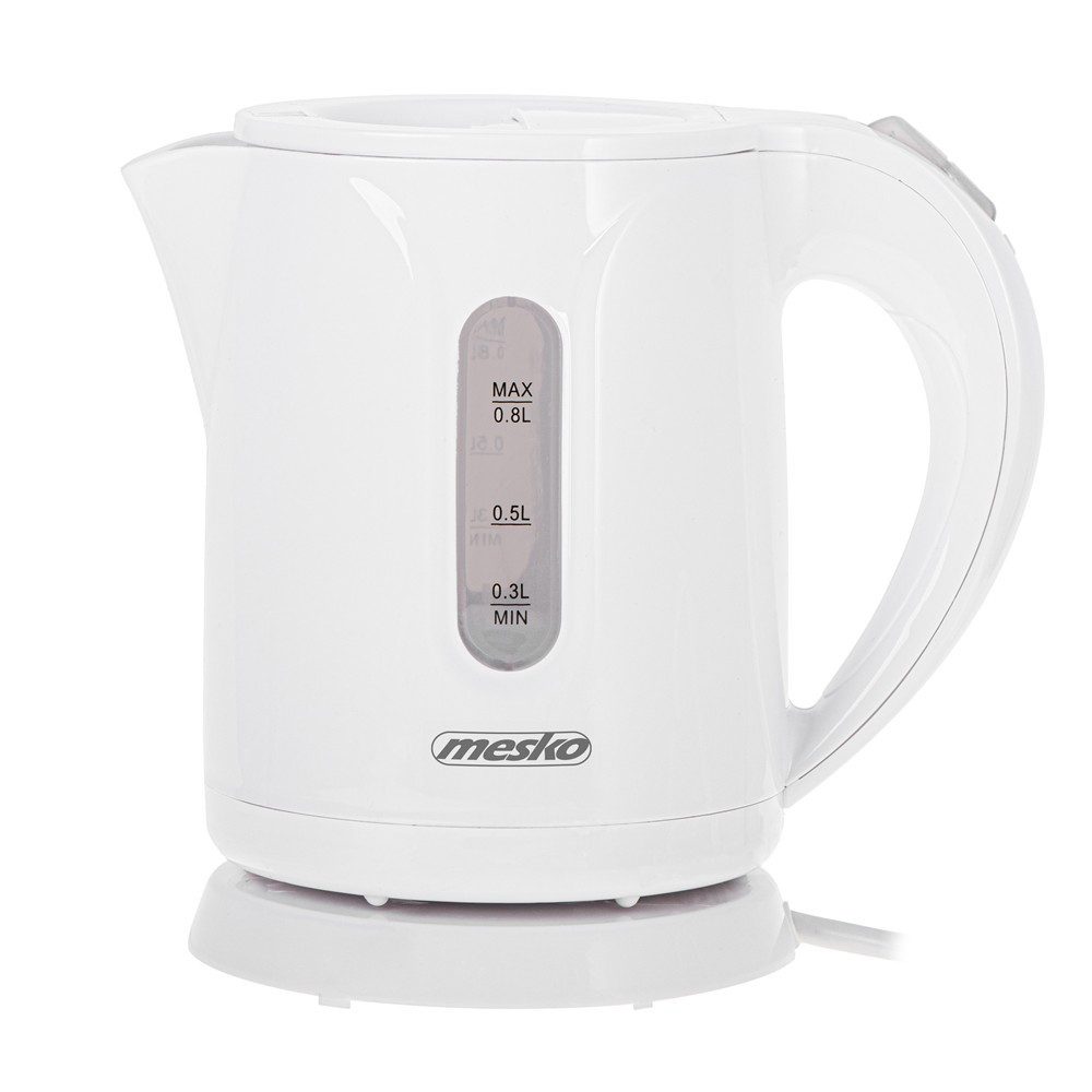 Mesko Wasserkocher MS 1376 kompakter elektrischer Wasserkocher mit Kalkfilter, 360° Basis, 0,8 l, 850 W, Abschaltautomatik, Trockenlaufschutz, Küche, Büro, Studentenwohnung
