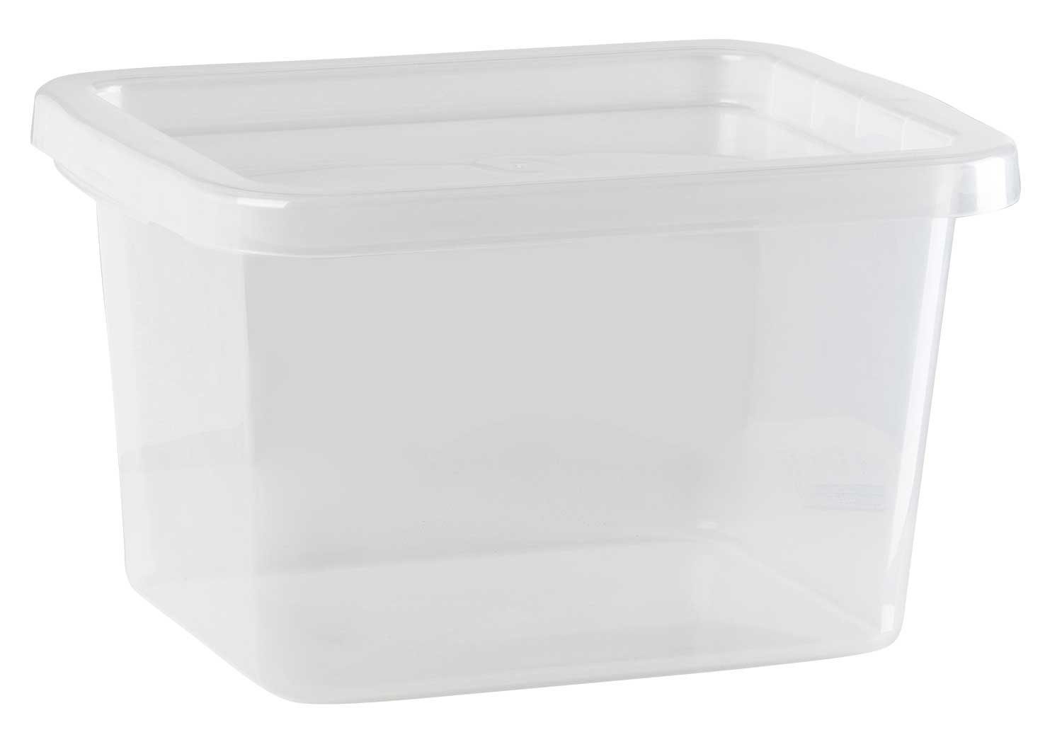 Plast Team Aufbewahrungsbox CAESAR, Box, Transparent, 33 x 25 cm, stapelbar