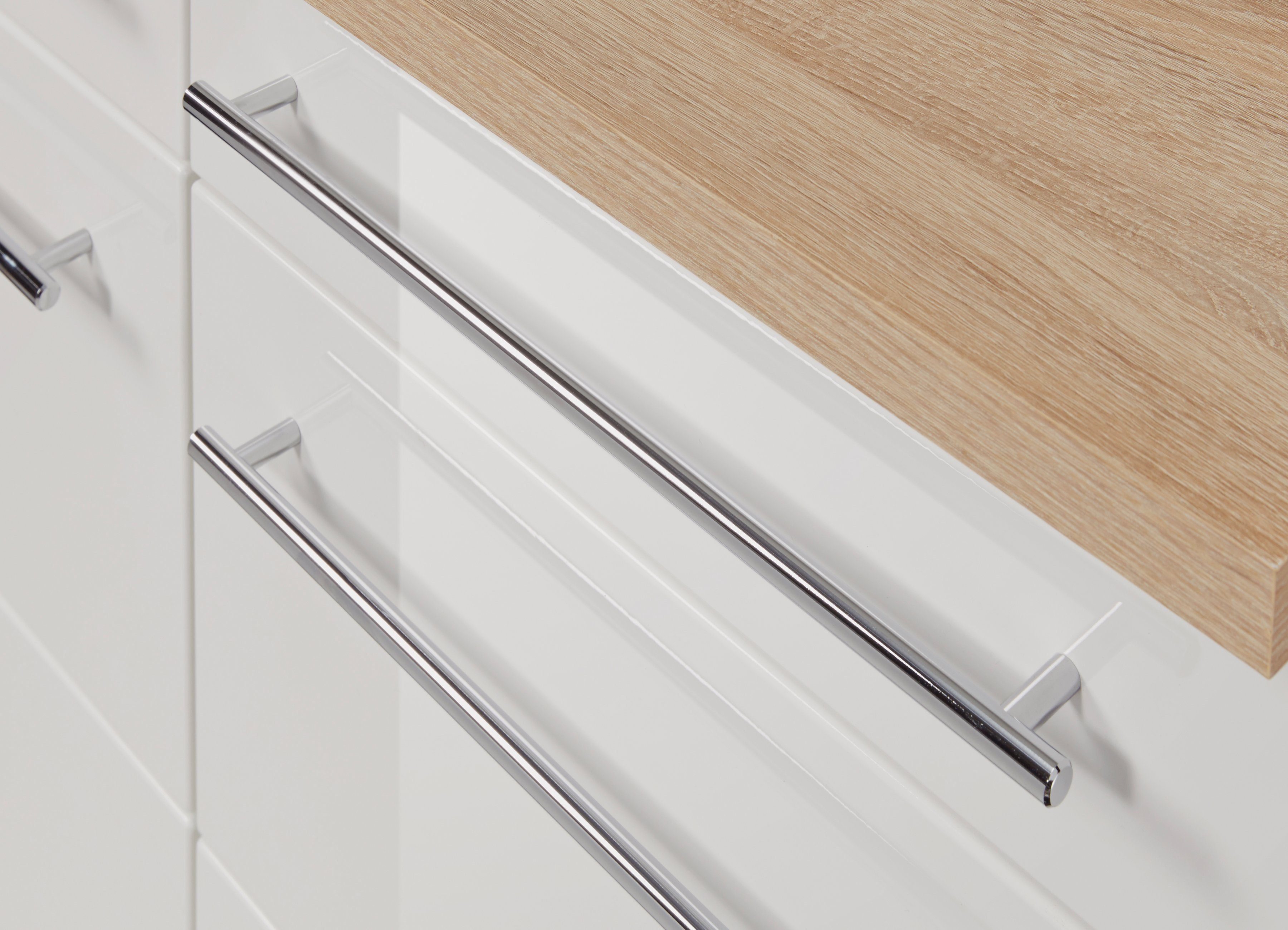 KOCHSTATION Unterschrank KS-Wien Breite 100 cm, 2 Türen, 2 Schubkästen, für viel Stauraum – Bild 5 von 5