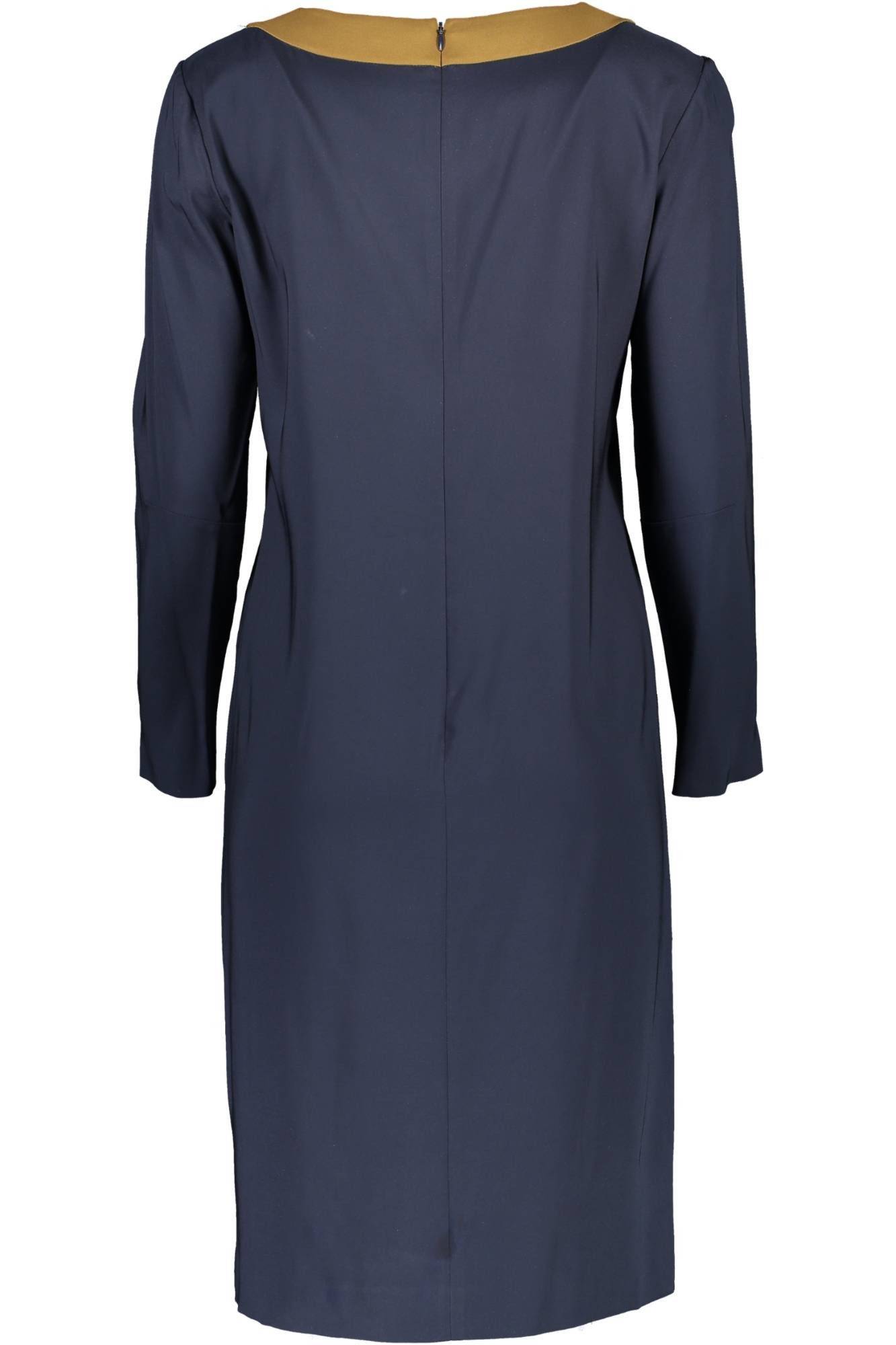 Gant Partykleid Elegantes Damenkleid Blau - Langarm, Rundhals, mit Reißverschluss