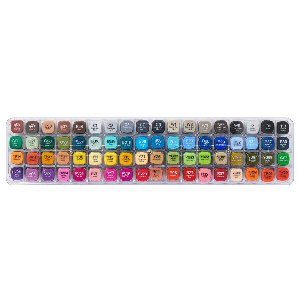 COPIC Marker Set A 72St - Grundfarben für Design und Illustration, (1-tlg)