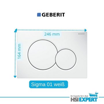 GEBERIT Vorwandelement WC Geberit Spülkasten Sigma zum einmauern WC Set, Spar-Set