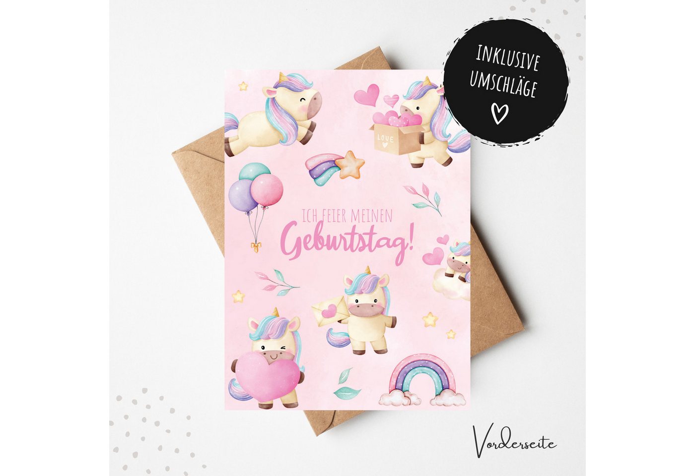Thumbnail - MeinBaby123® Einladungskarten Kindergeburtstag inkl. 10 Umschläge, Kindergeburtstag Jungs und Mädchen, Geburtstagseinlad...