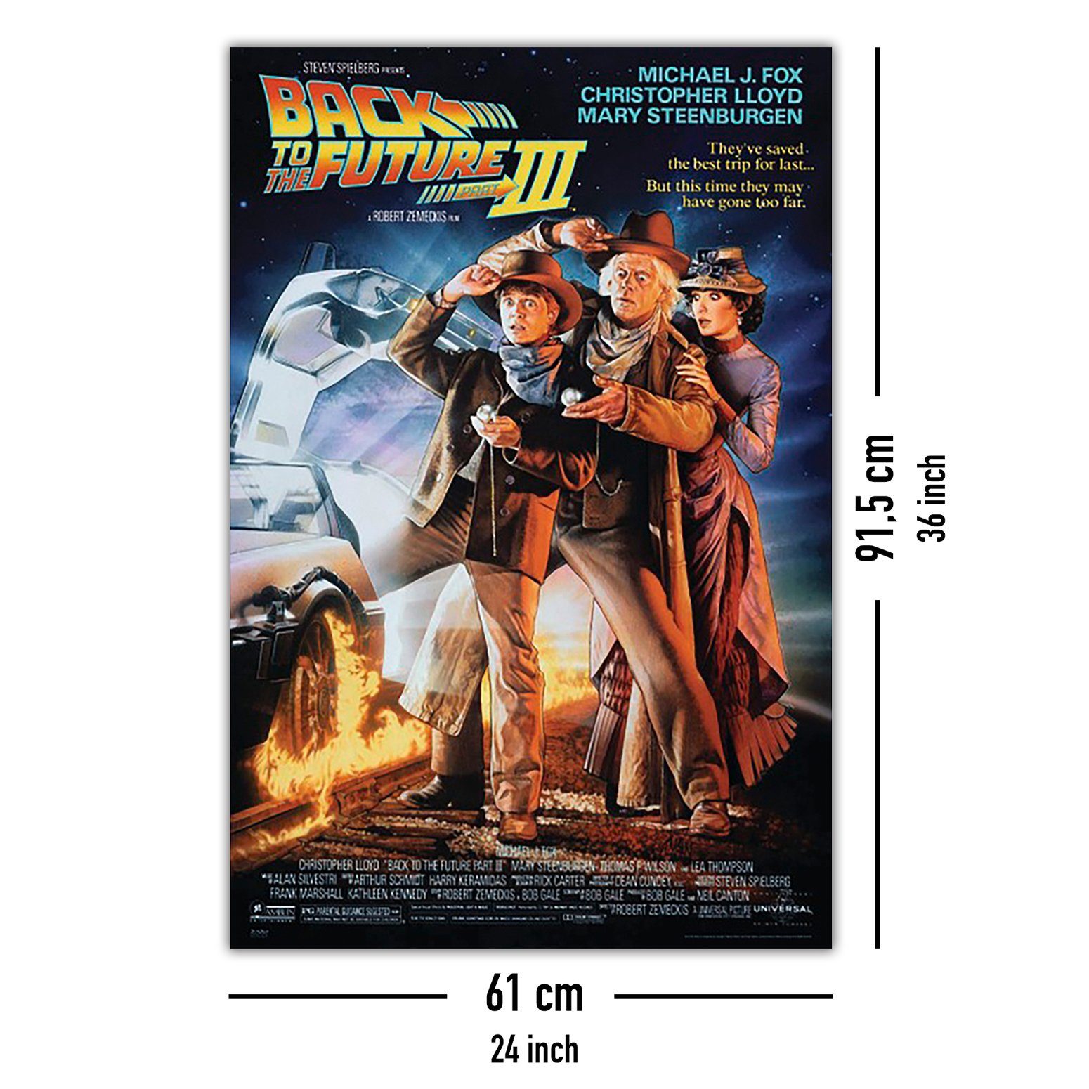 Close Up Poster Zurück in die Zukunft III Poster 61 x 91,5 cm