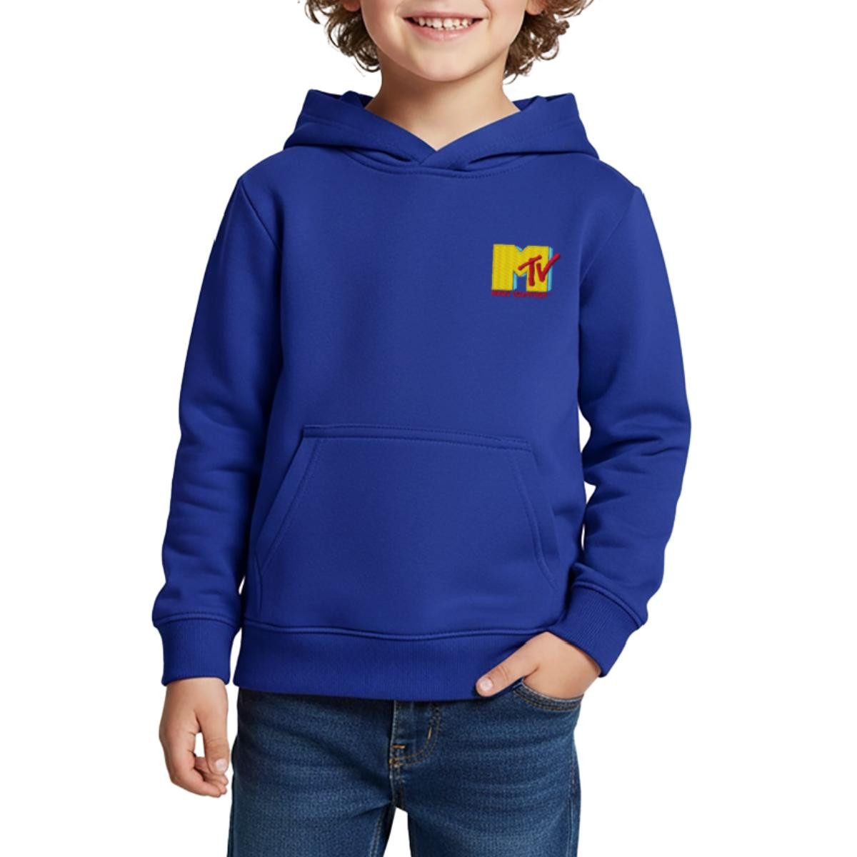 Hoodie MTV Logo Als Stick-Design Kinder Premium Hoodie