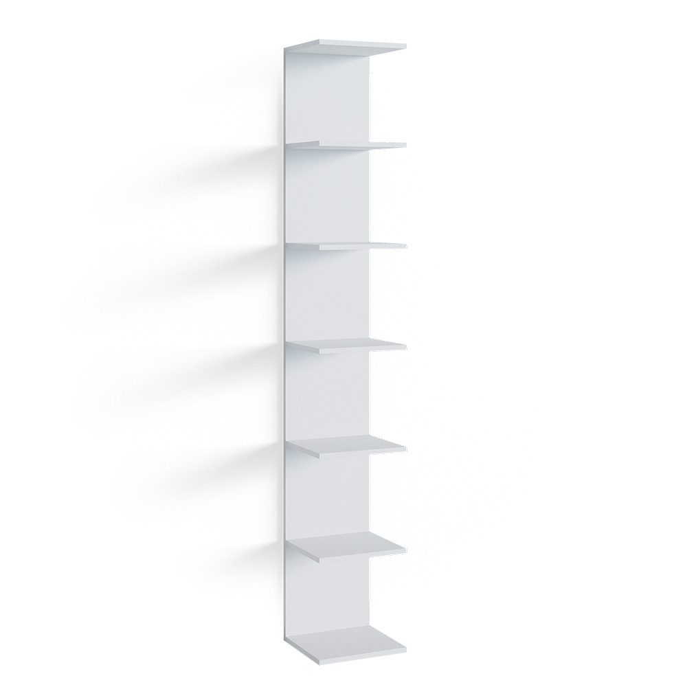 Vicco Bücherregal Paolo, Weiß, 30 x 190 cm, 1-tlg.