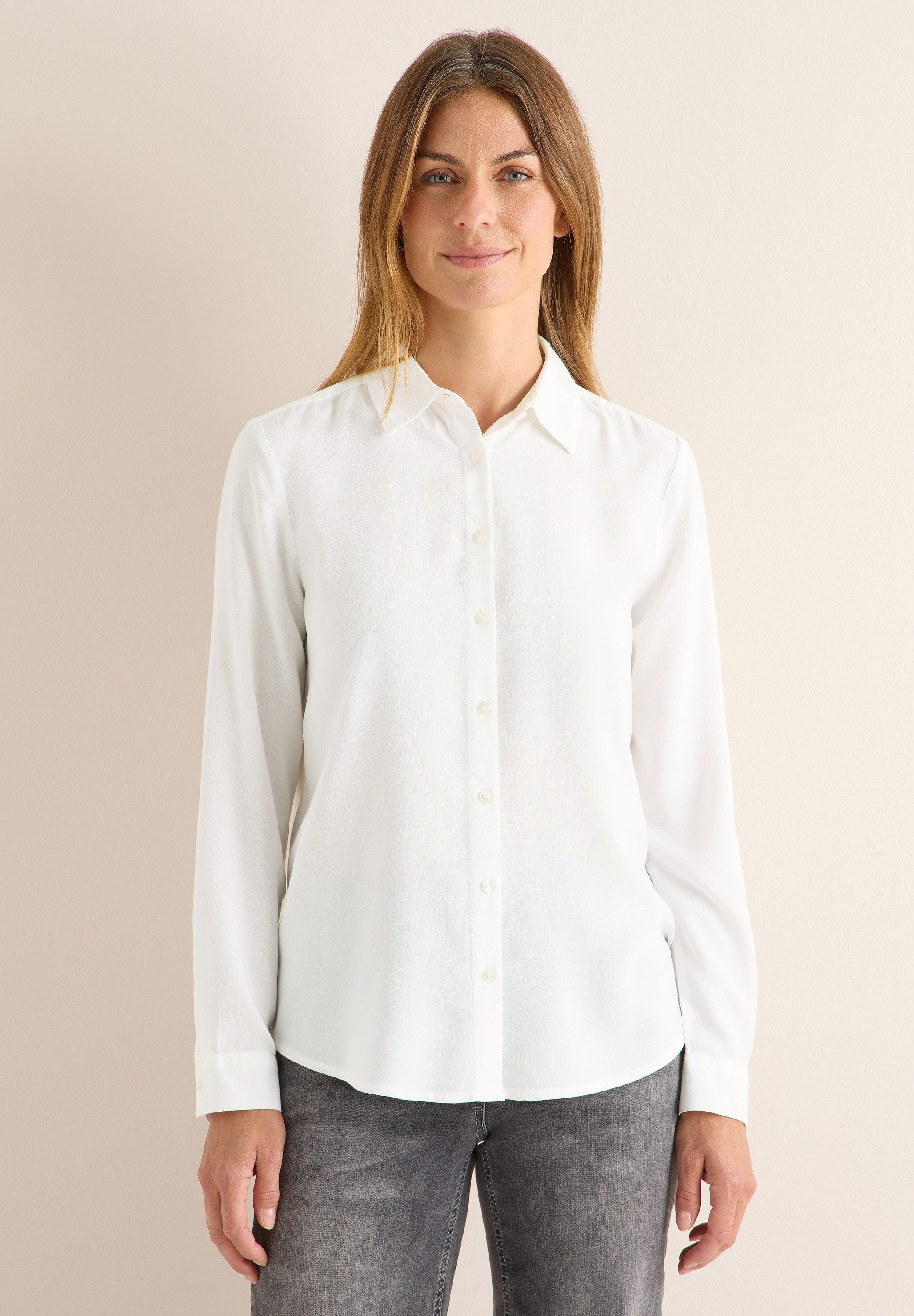 CECIL Langarmbluse aus seidiger Viskose günstig online kaufen