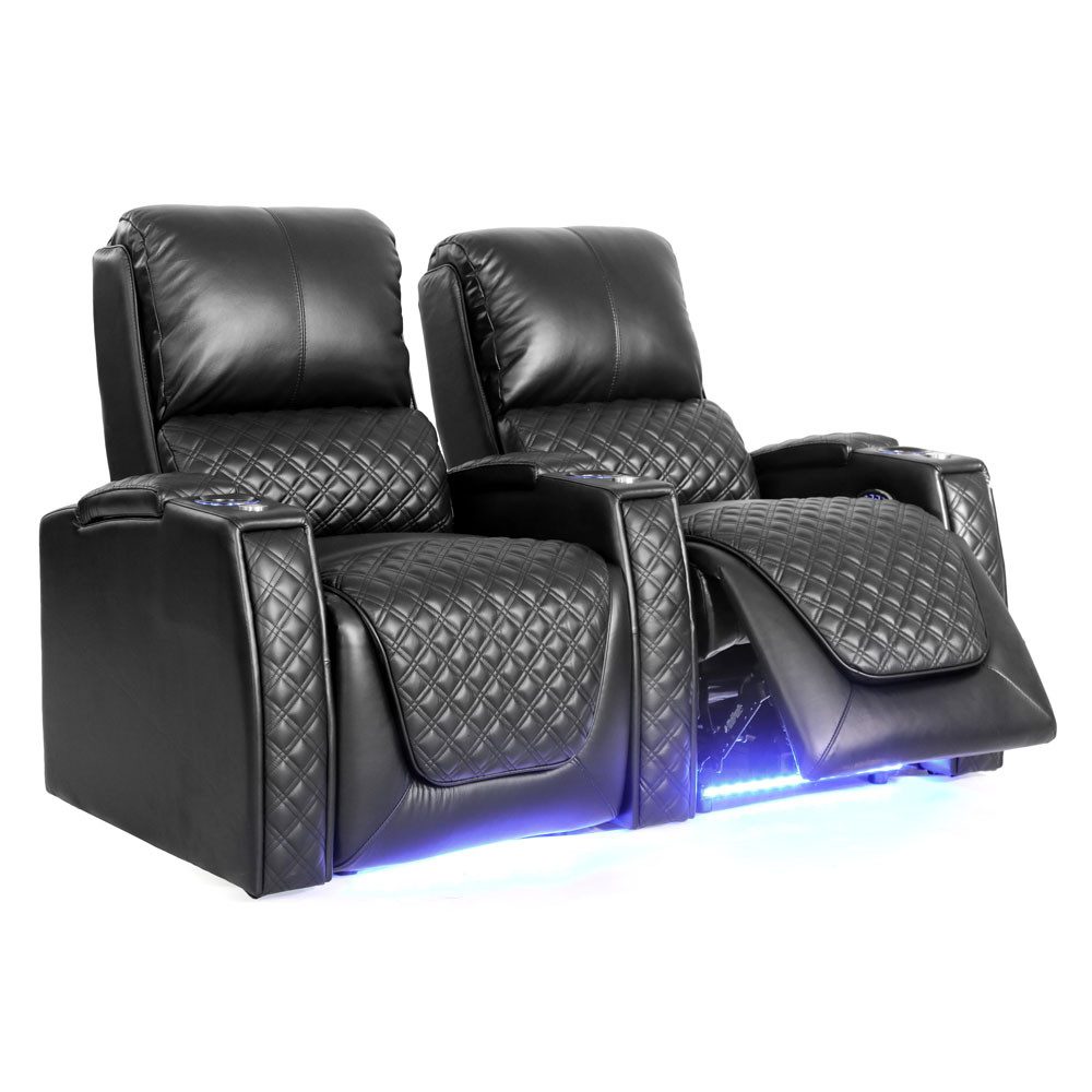 Zinea Sofa Zinea Kinosessel Queen - 2 Sitzer - Leder - elektrisch – LED