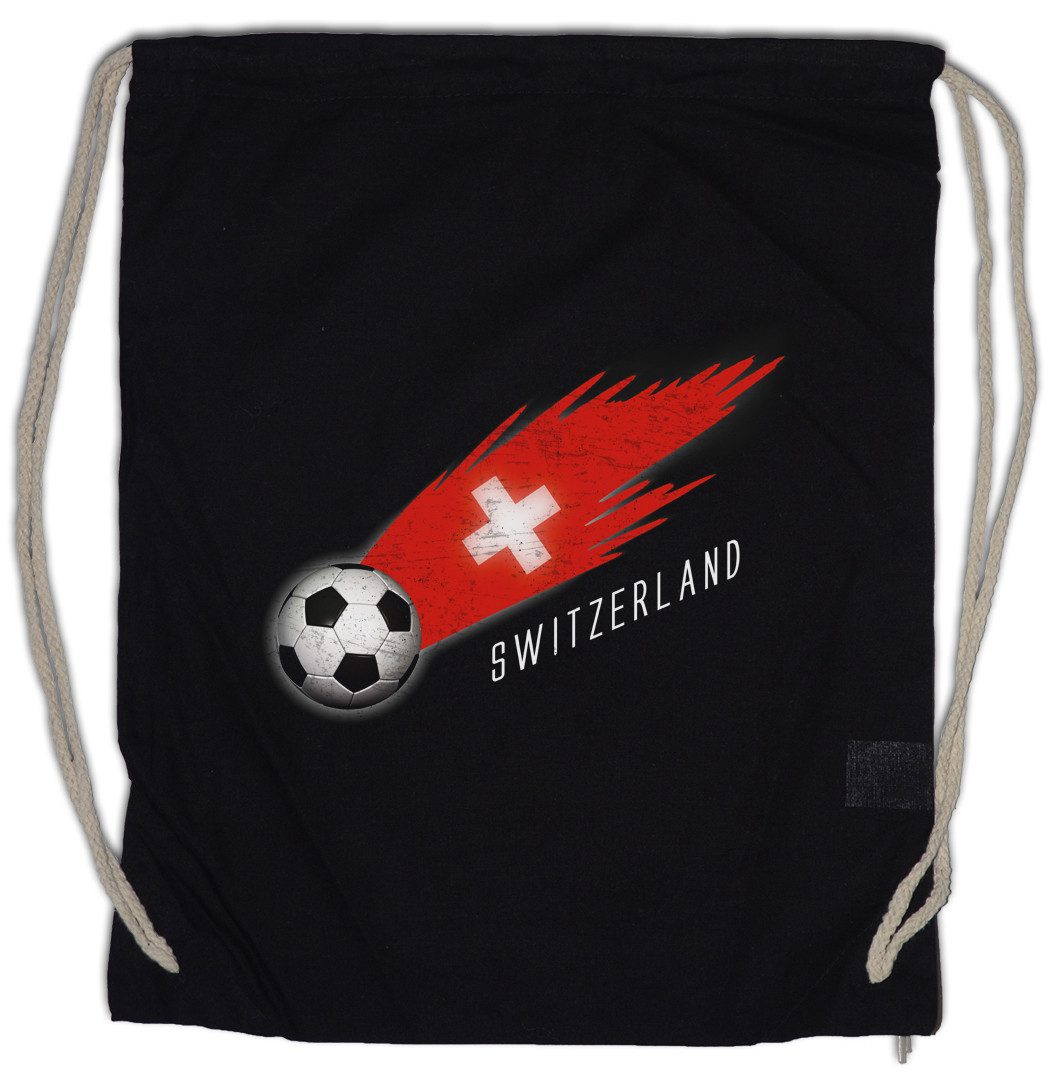 Urban Backwoods Turnbeutel Switzerland Football Comet I Turnbeutel Schweiz Schweizer Swiss (1-tlg), Fußball Fahne Fussball Komet