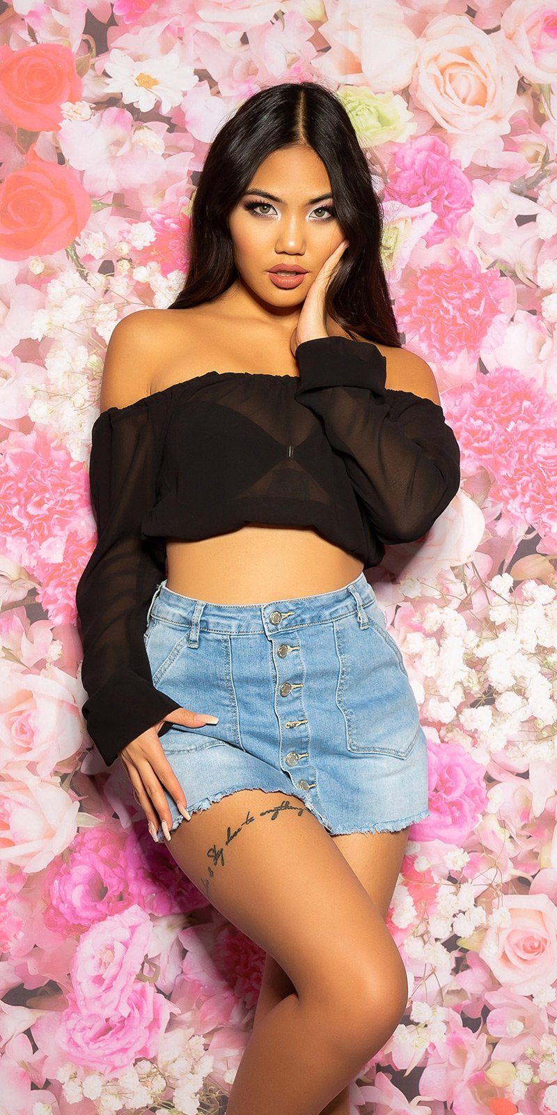 Koucla Crop-Top Langarm Croptop bauchfrei, Crop günstig online kaufen