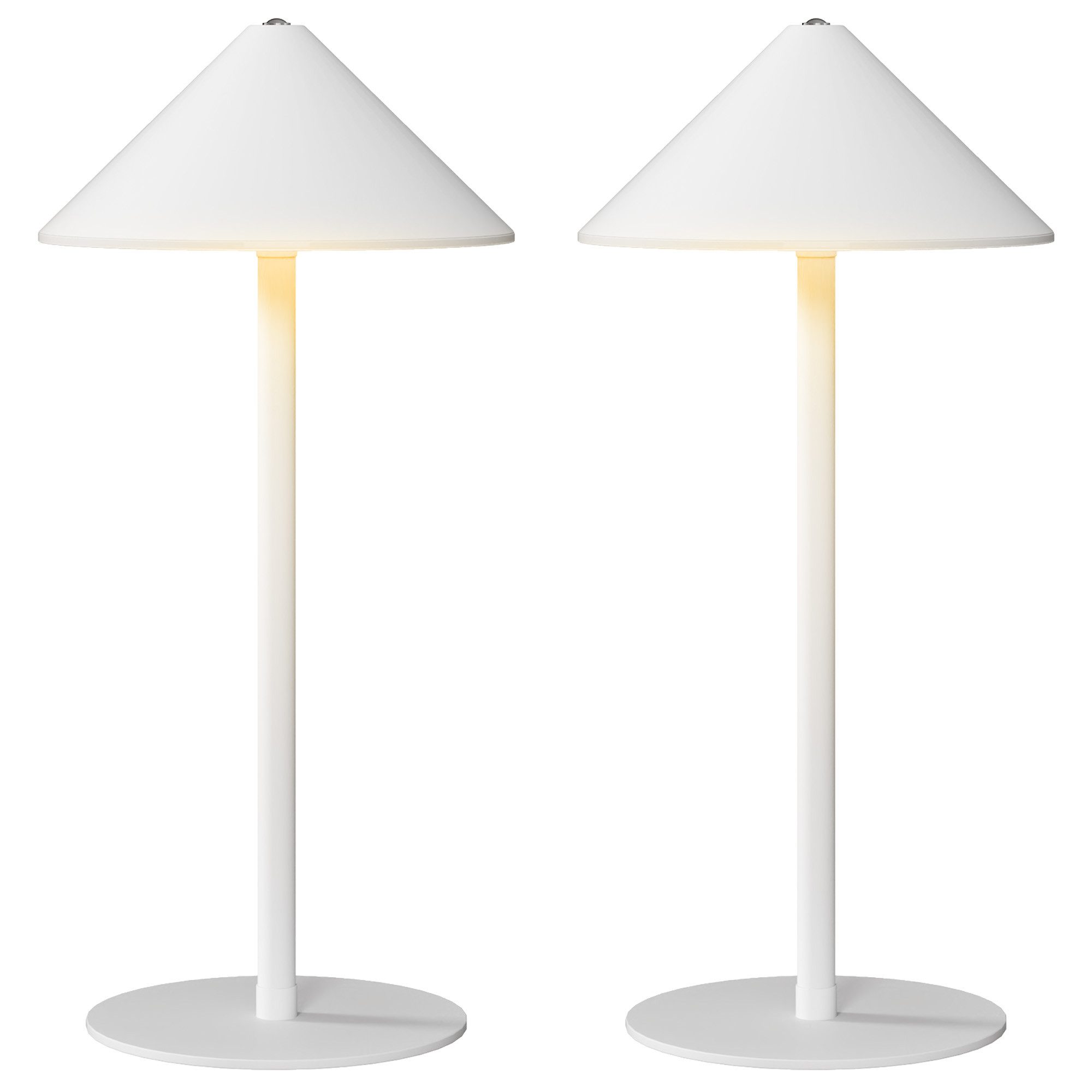 HOMCOM Tischleuchte Schreibtischlampe, wiederaufladbare Nachttischlampe mit USB-Kabel, LED, Dimmbare Touch-Steuerung für Schlafzimmer, weiß