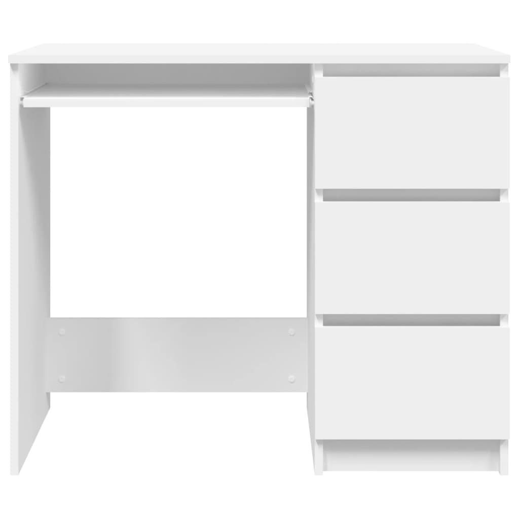 furnicato Schreibtisch Weiß 90x45x76 cm Holzwerkstoff