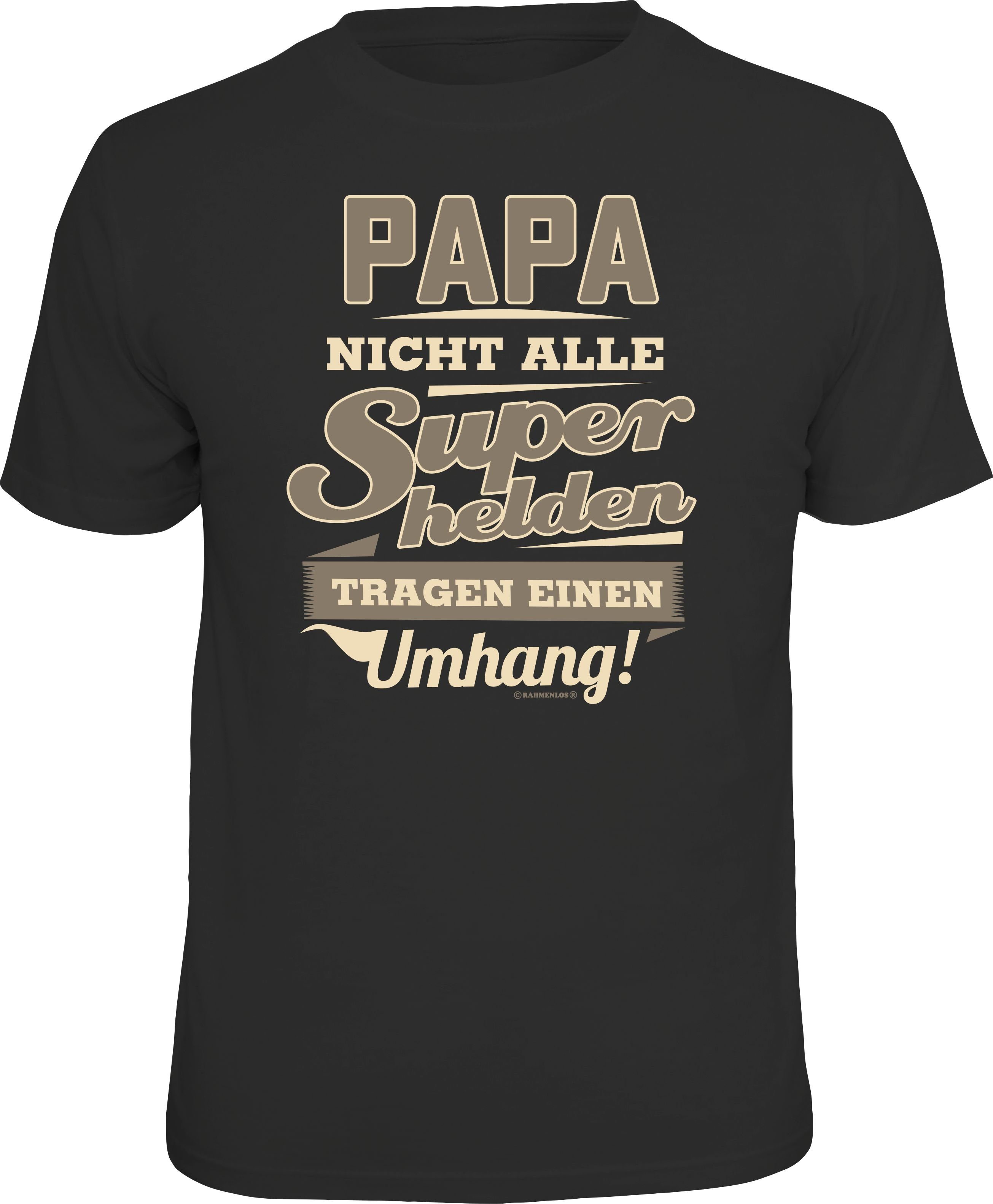 RAHMENLOS® T-Shirt Das Geschenk für Väter - Papa Superheld