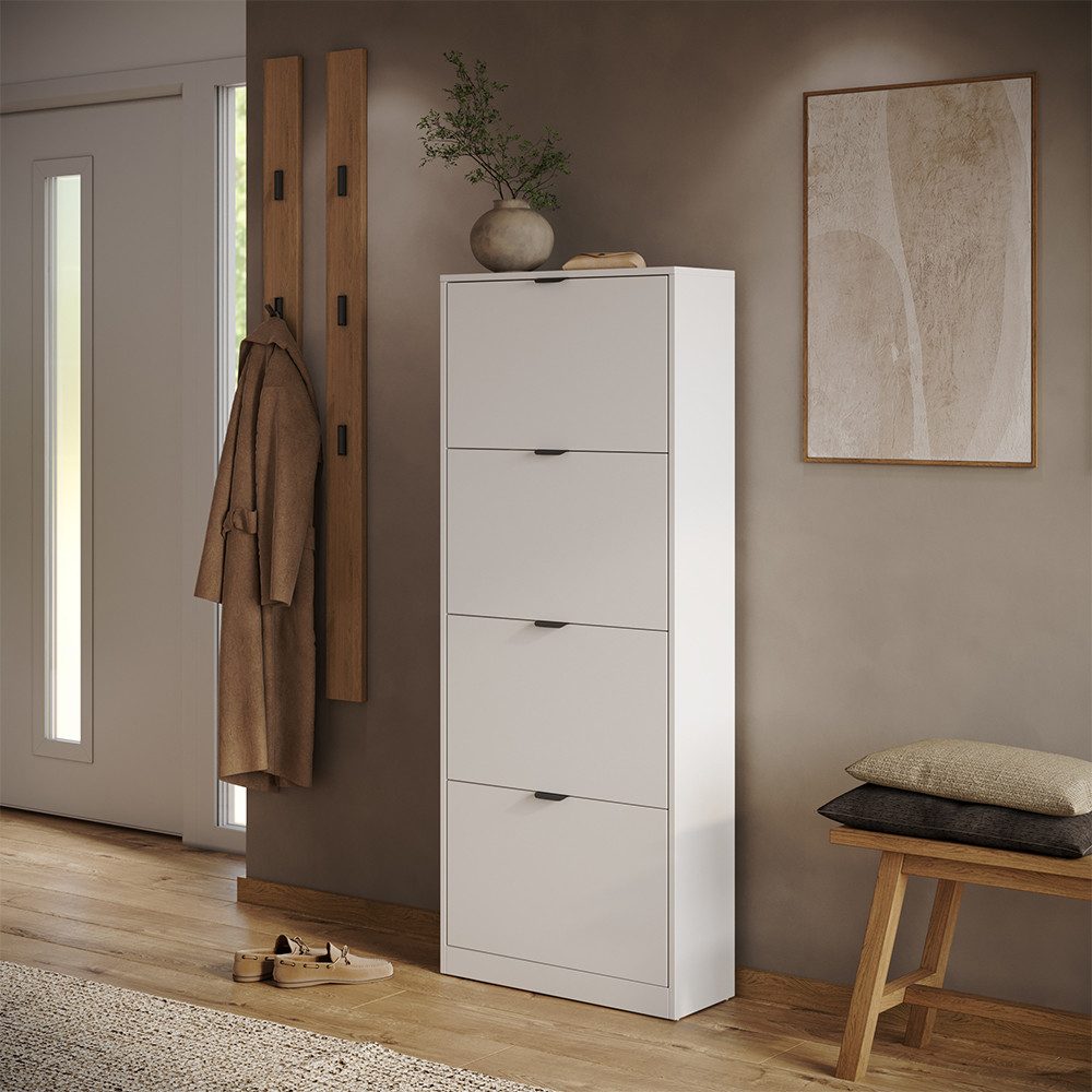 Vicco Schuhkipper Gizmo, Weiß, 59 x 146.6 cm mit 4 Fächern (1 St)