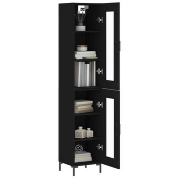 vidaXL Kleiderschrank Regal Highboard Schrank Hochschrank Schwarz 34,5x34x180 cm Holzwerksto