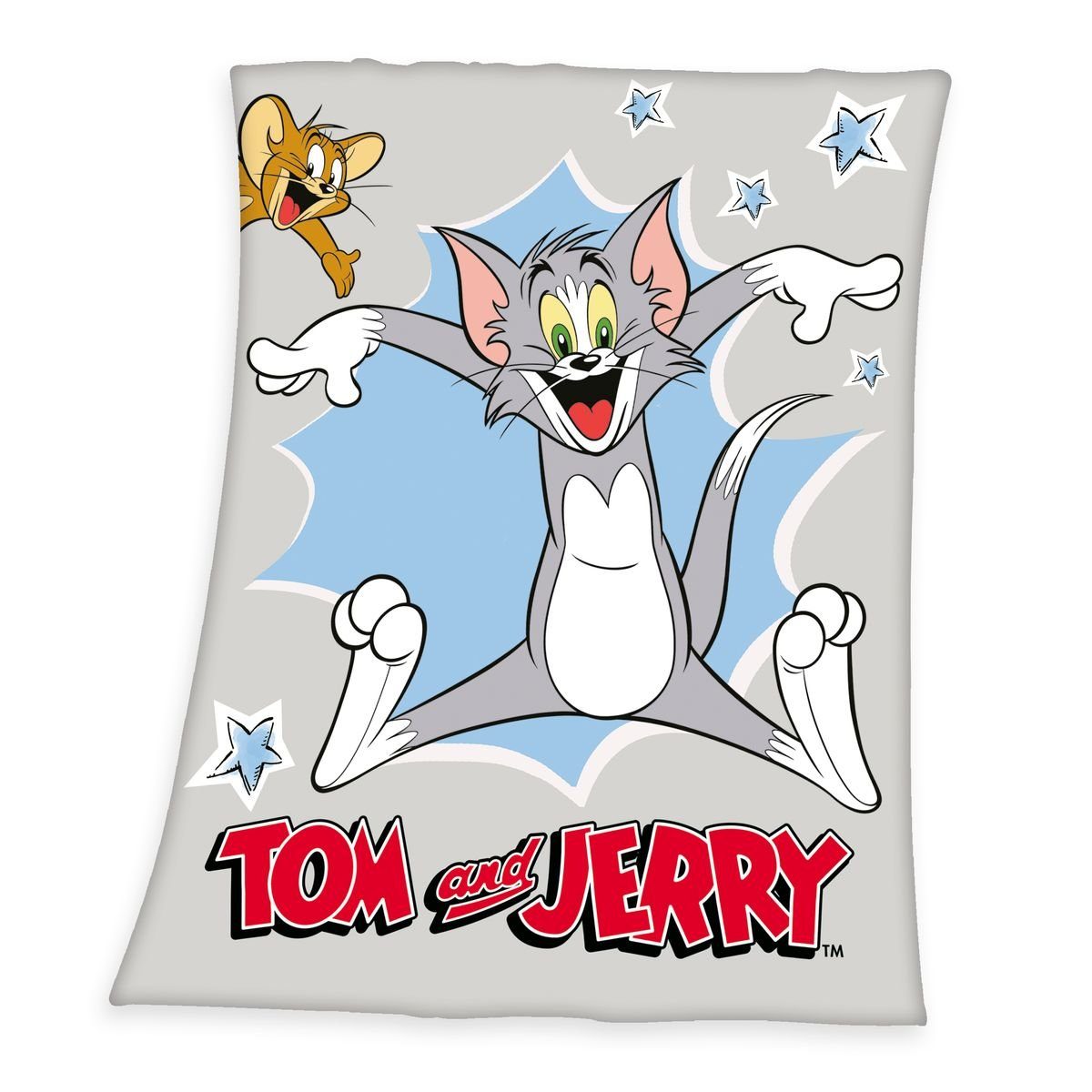 Kinderdecke Kinderdecke 130x170cm Tom & Jerry bunt bedruckt, Herding, Bequeme Fleecedecke mit tollem Tom & Jerry-Motiv