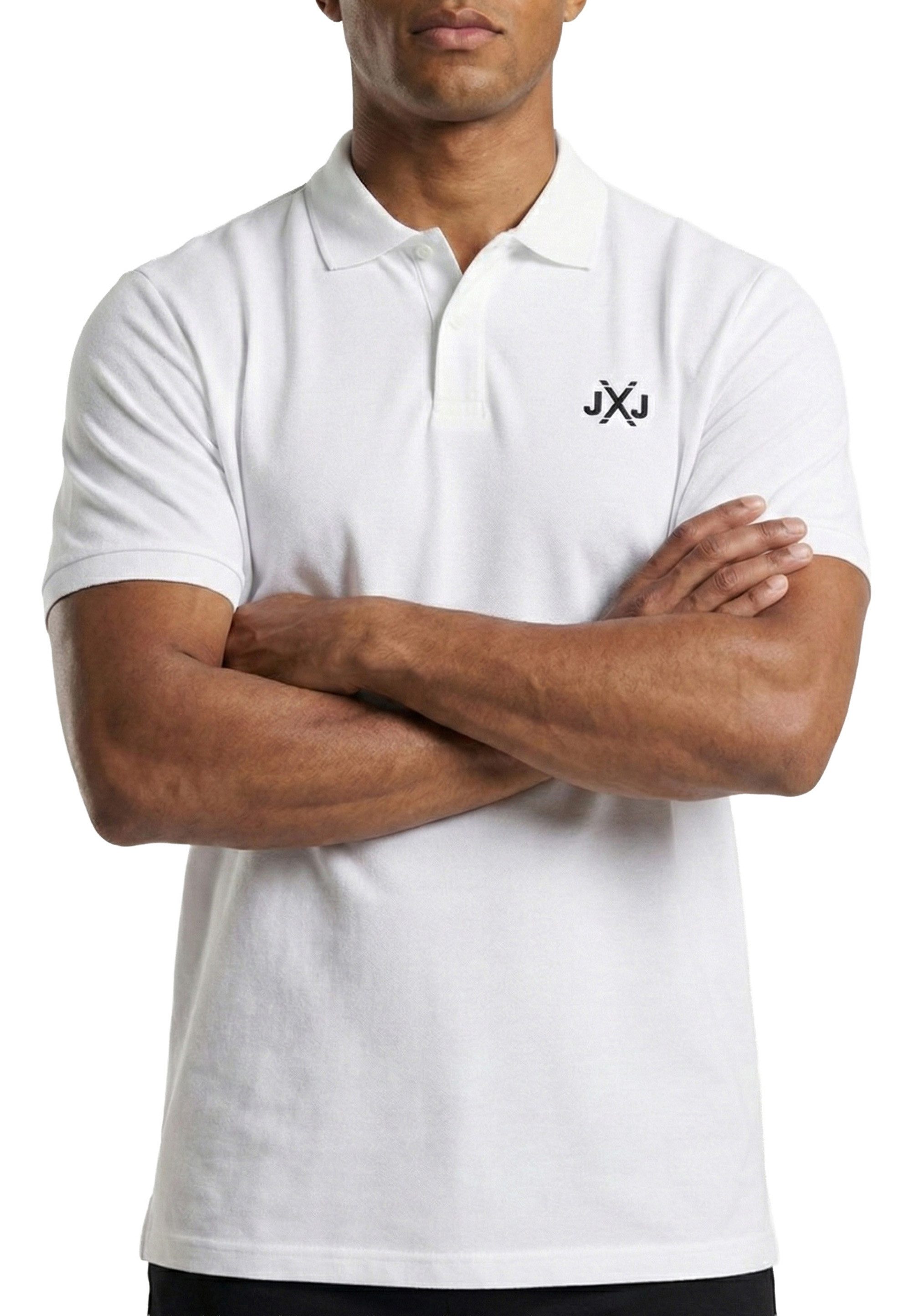 Jack & Jones Poloshirt RISE INFINITY POLO Kurzarm Hemd aus Bauwolle Polohemd mit Print T-Shirt mit Kragen