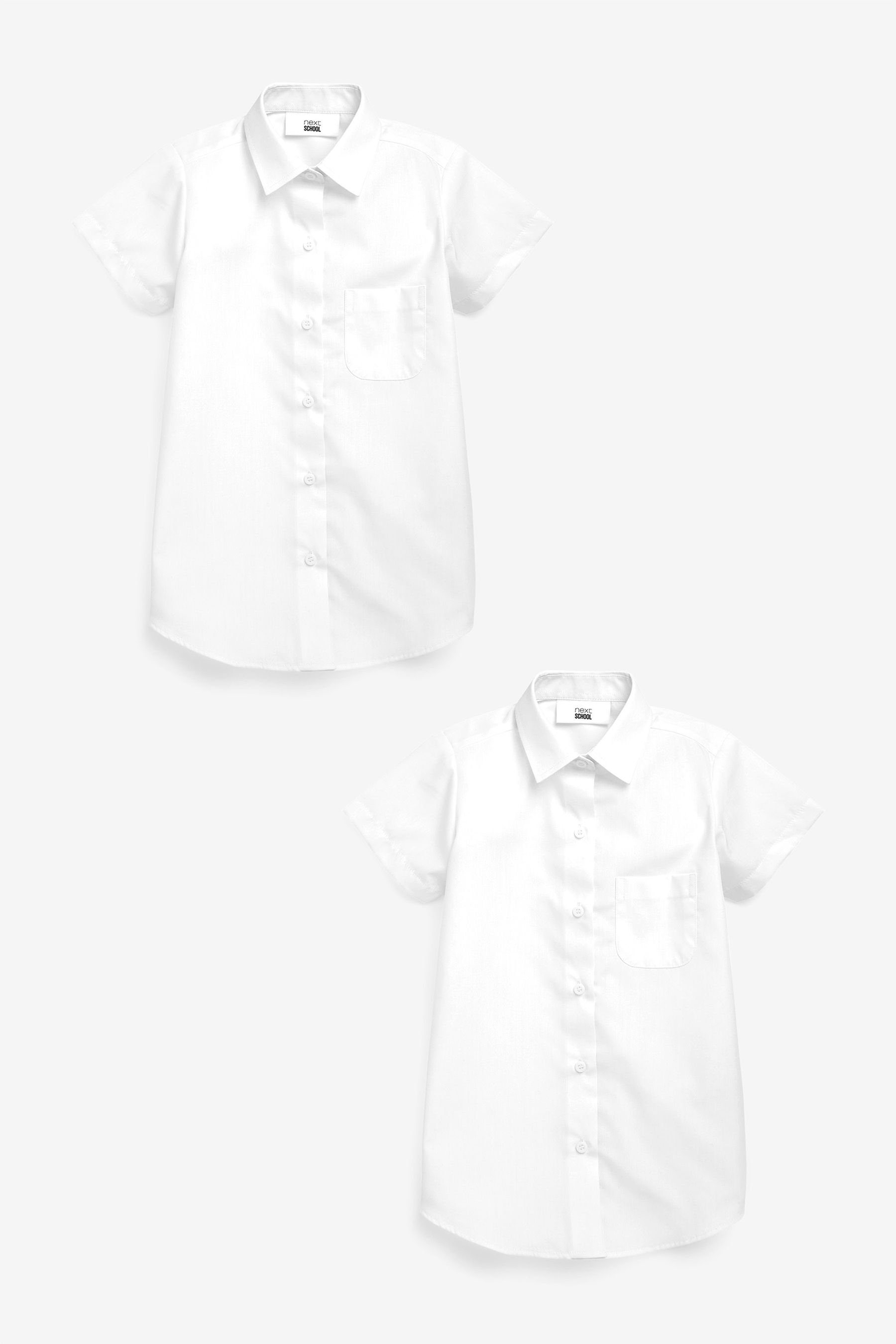 Kurzarmbluse Kurzarmhemden (3-17 Jahre) - Slim Fit, 2er-Pack