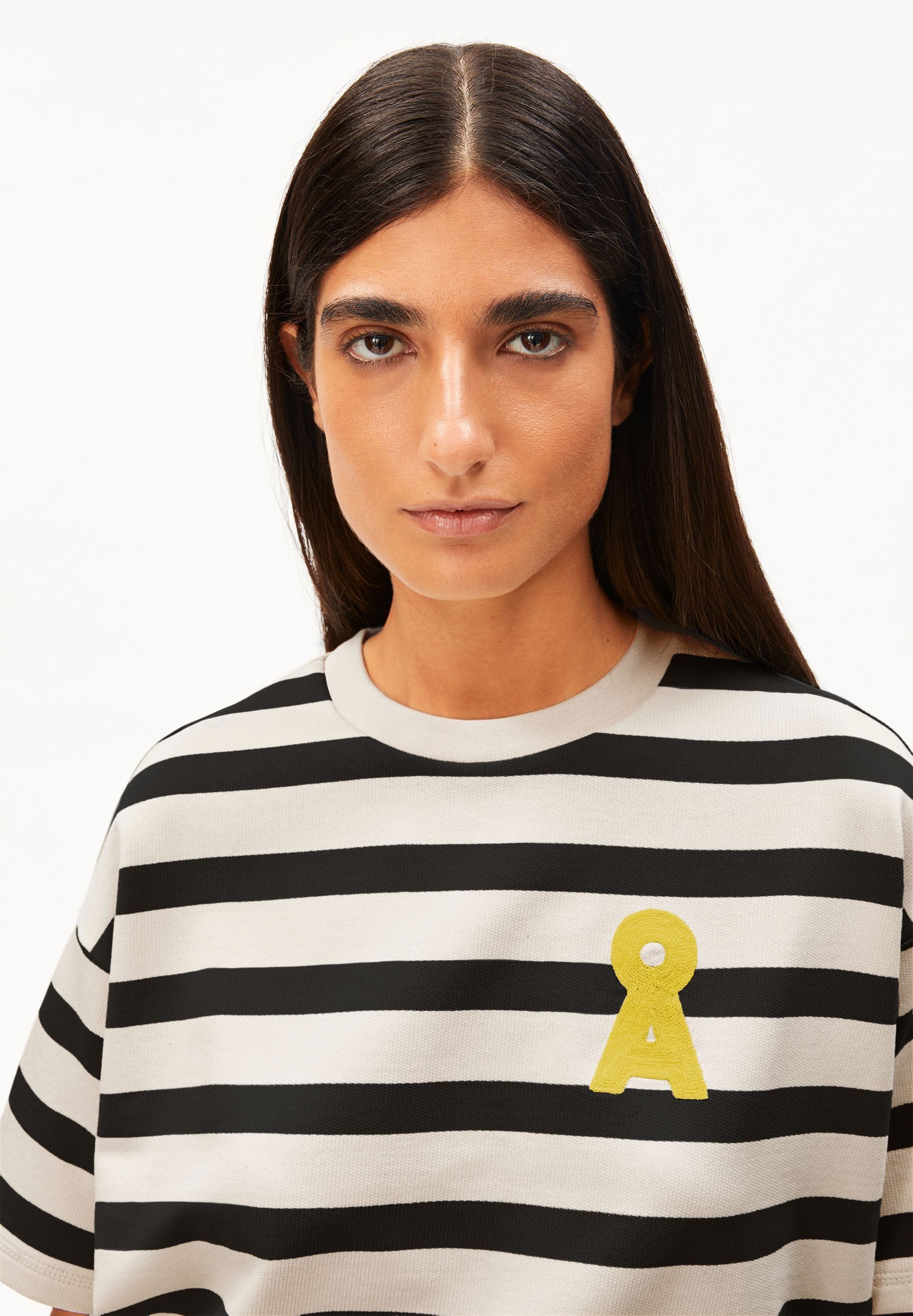 Armedangels Sweatshirt BAMIKAA STRIPE 100% Bio-Baumwolle Oversized Fit