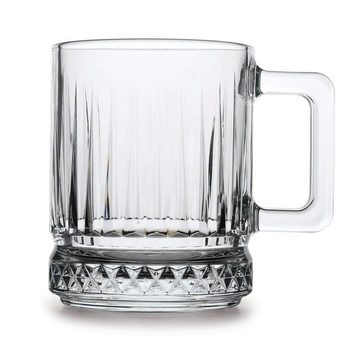 Pasabahce Gläser-Set 2er Elysia, Glas, Becher mit Quarzgriff Teeglas Set 2 Teilig 55432