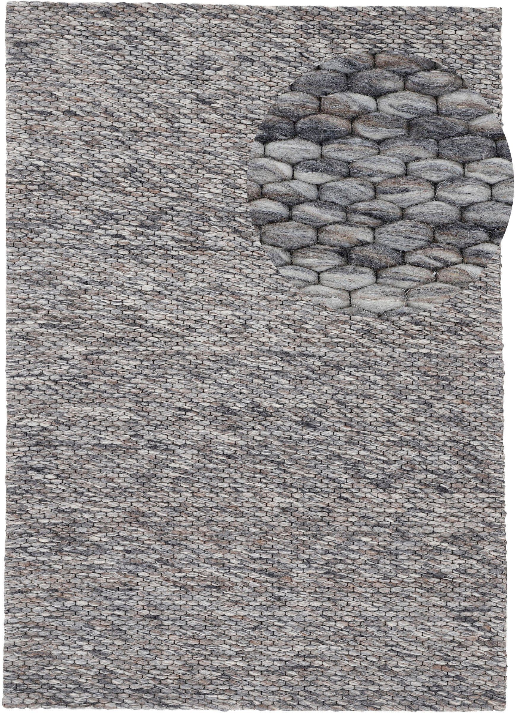 carpetfine Wollteppich Sina, auch als Läufer, rechteckig, Höhe: 14 mm, Handweb Teppich, reine Wolle, meliert, handgewebt, weich & kuschelig. Reduzierter Preis € 275,99. Unverbindliche Preisempfehlung € 319,99