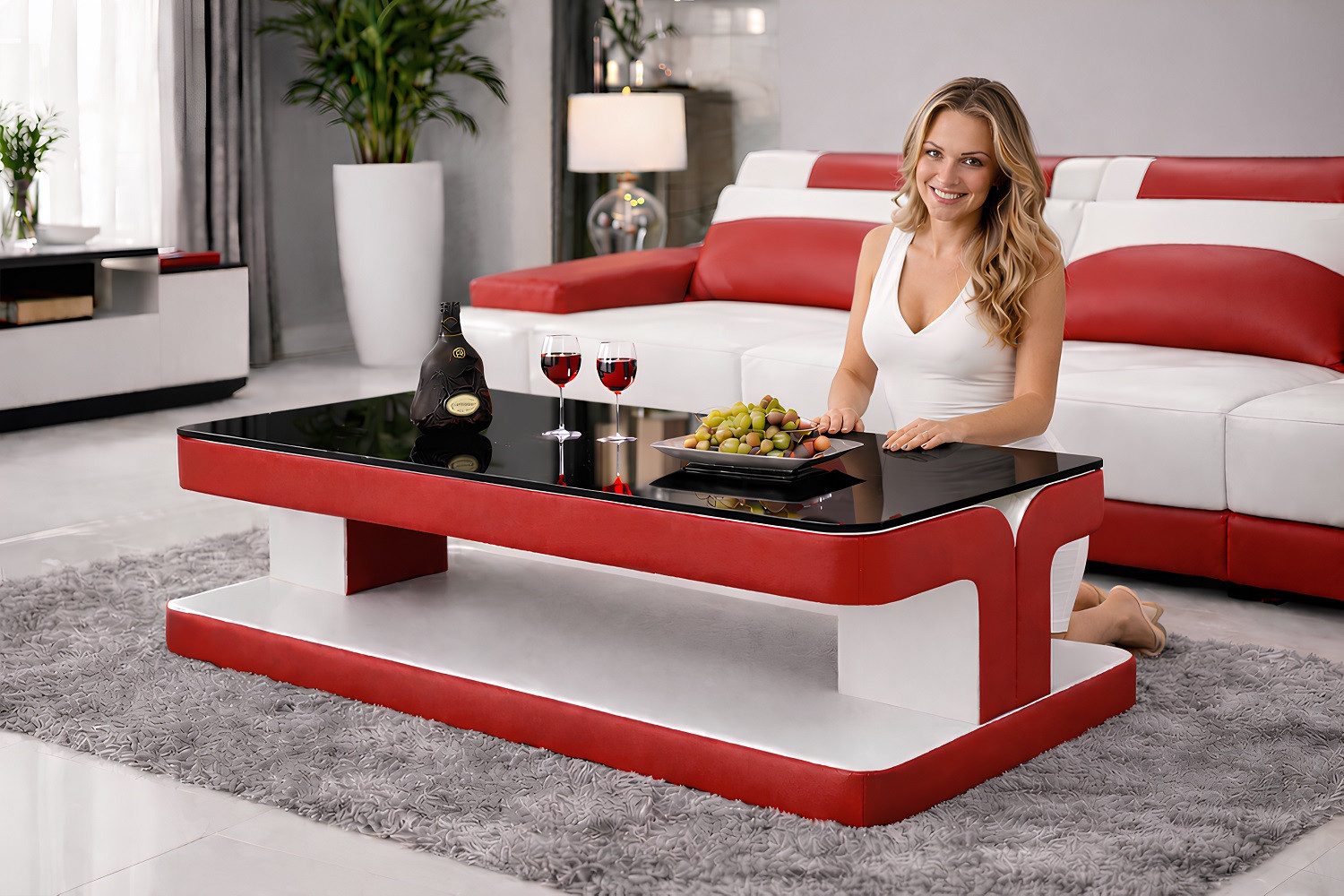 JVmoebel Couchtisch Modern Couchtisch Tisch Glastisch Tische Designer Beistelltisch Sofort (1-St), Made in Europa