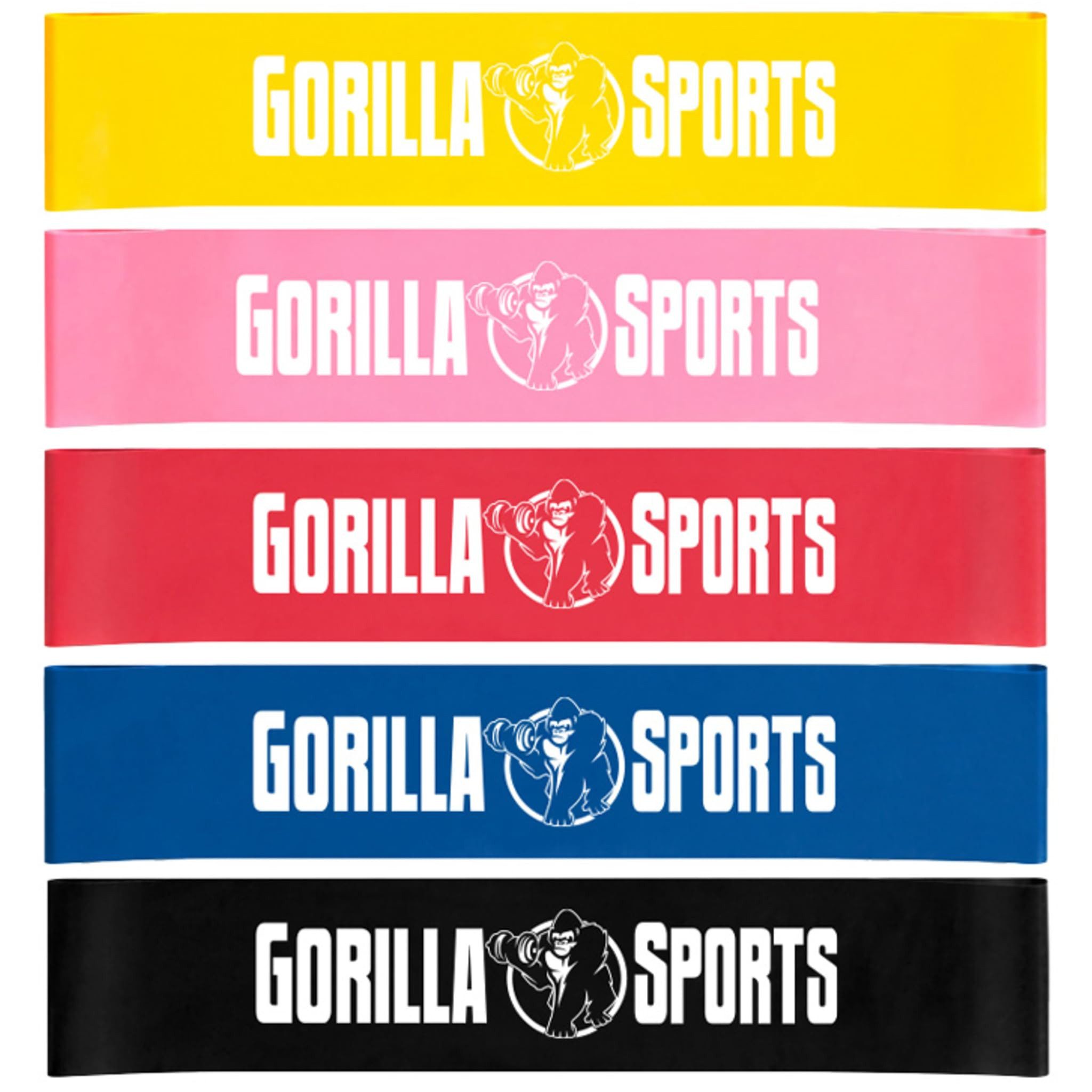 GORILLA SPORTS Expander Widerstandsbänder 0,4 mm - 1,2 mm