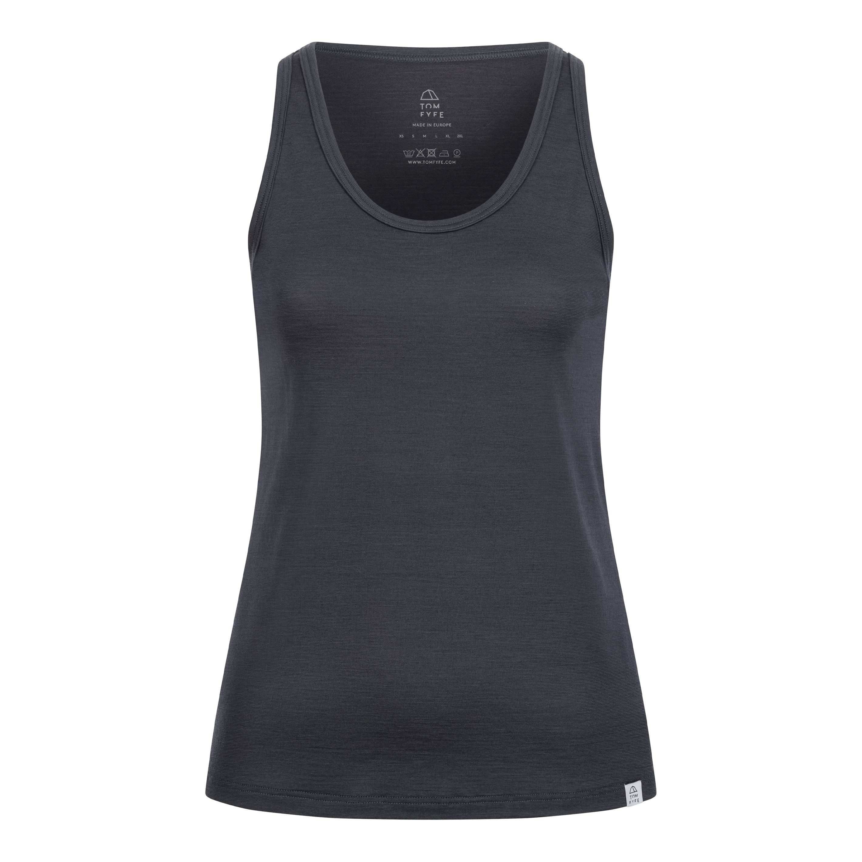 Tom Fyfe Tanktop TOM FYFE Merino Tank-Top Damen Anthrazit / M