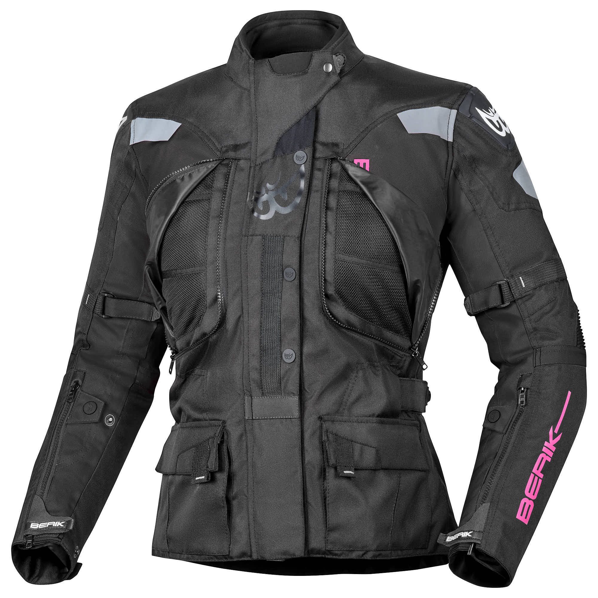 Berik Motorradjacke Furmia wasserdichte Damen Motorrad Textiljacke Verbindungsreißverschluss,Ellenbogenprotektoren enthalten,herausn