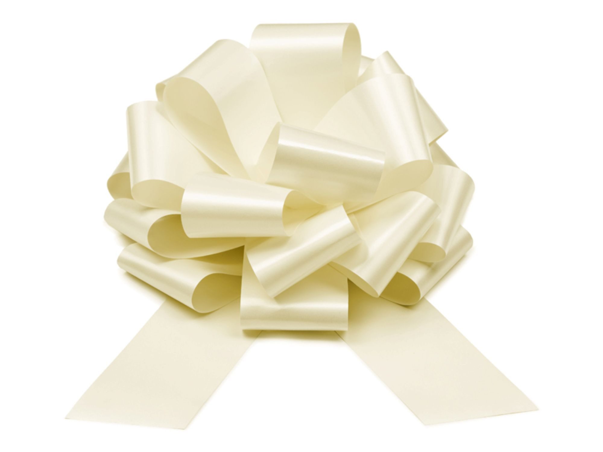 partydeco Hängedekoration Dekoschleife ø 40 cm, Off-White