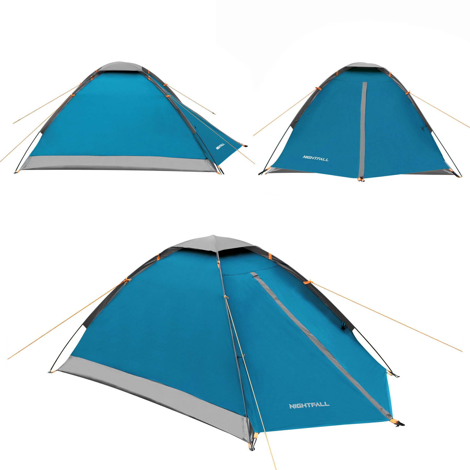 Kuppelzelt Outdoorzelt Zelt "Nightfall" Blau Trekkingzelt Campingzelt