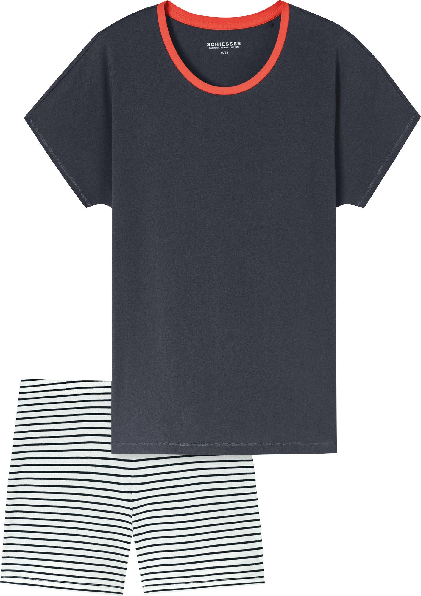 Schiesser Pyjama Damen-Shorty Single-Jersey Streifen: Hose, günstig online kaufen