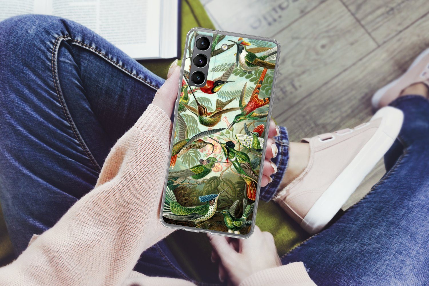 MuchoWow Handyhülle für Samsung Galaxy S21 Trochilidae - Alte Meister - Kunst, Phone Case, Silikon, Schutzhülle Dünn