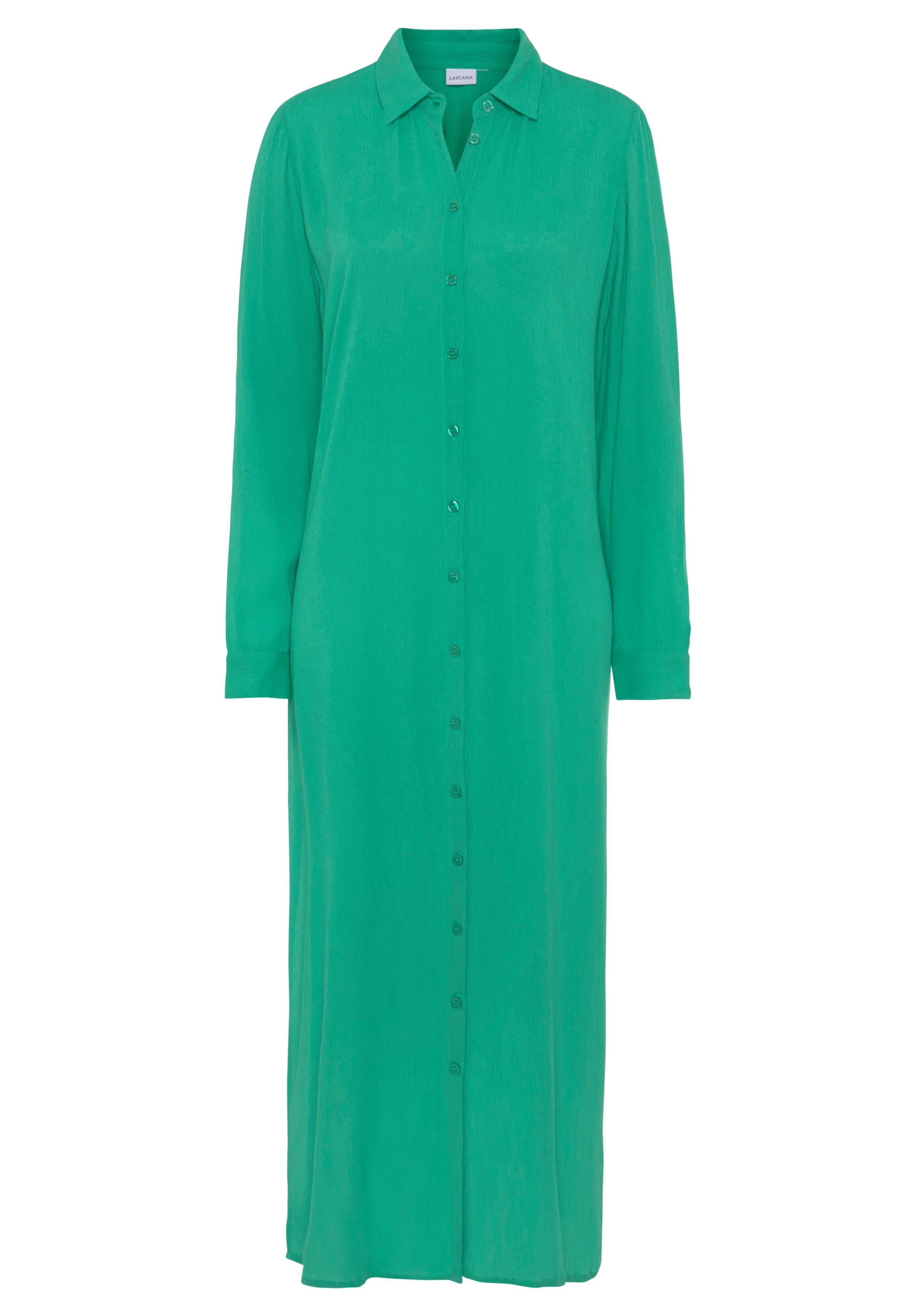 LASCANA Hemdblusenkleid Cover-Up Cover-Up, gekreppte Viskose, günstig online kaufen