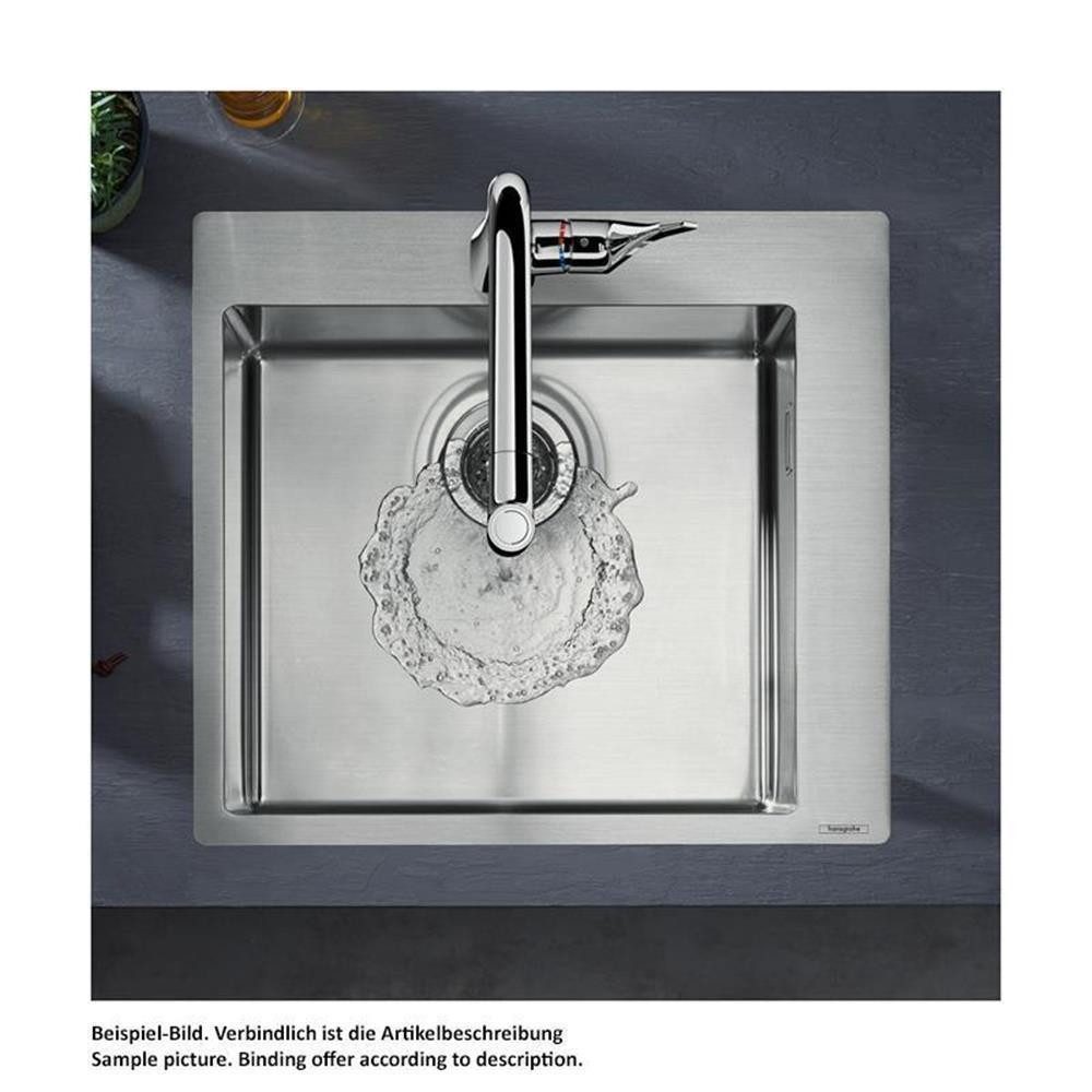 hansgrohe Edelstahlspüle hansgrohe 450 S711-F450, Edelstahl, 55/50 cm
