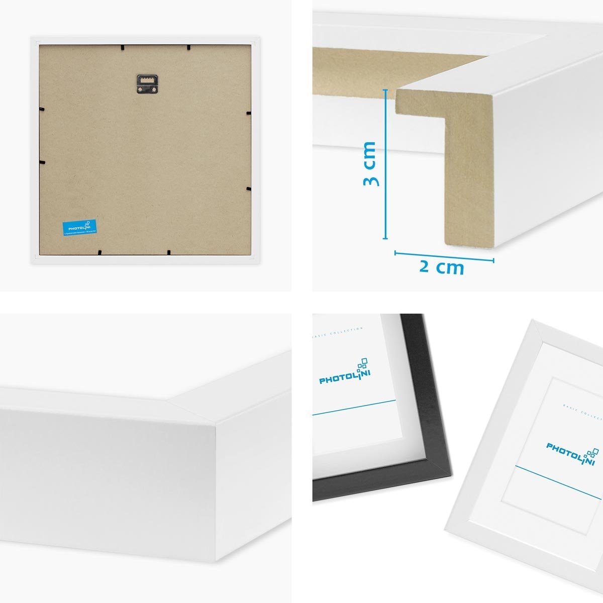 PHOTOLINI Bilderrahmen 3D-Rahmen mit Passepartout / günstig online kaufen