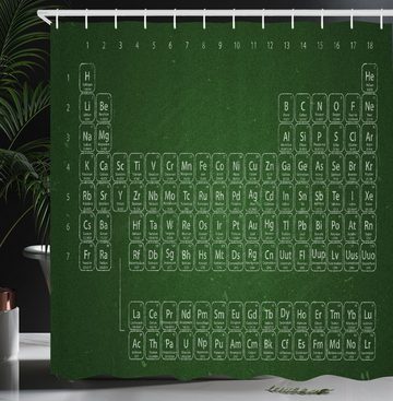 Abakuhaus Duschvorhang Moderner Digitaldruck mit 12 Haken auf Stoff Wasser Resistent Breite 175 cm, Höhe 180 cm, Chemie-Elemente Periodensystem