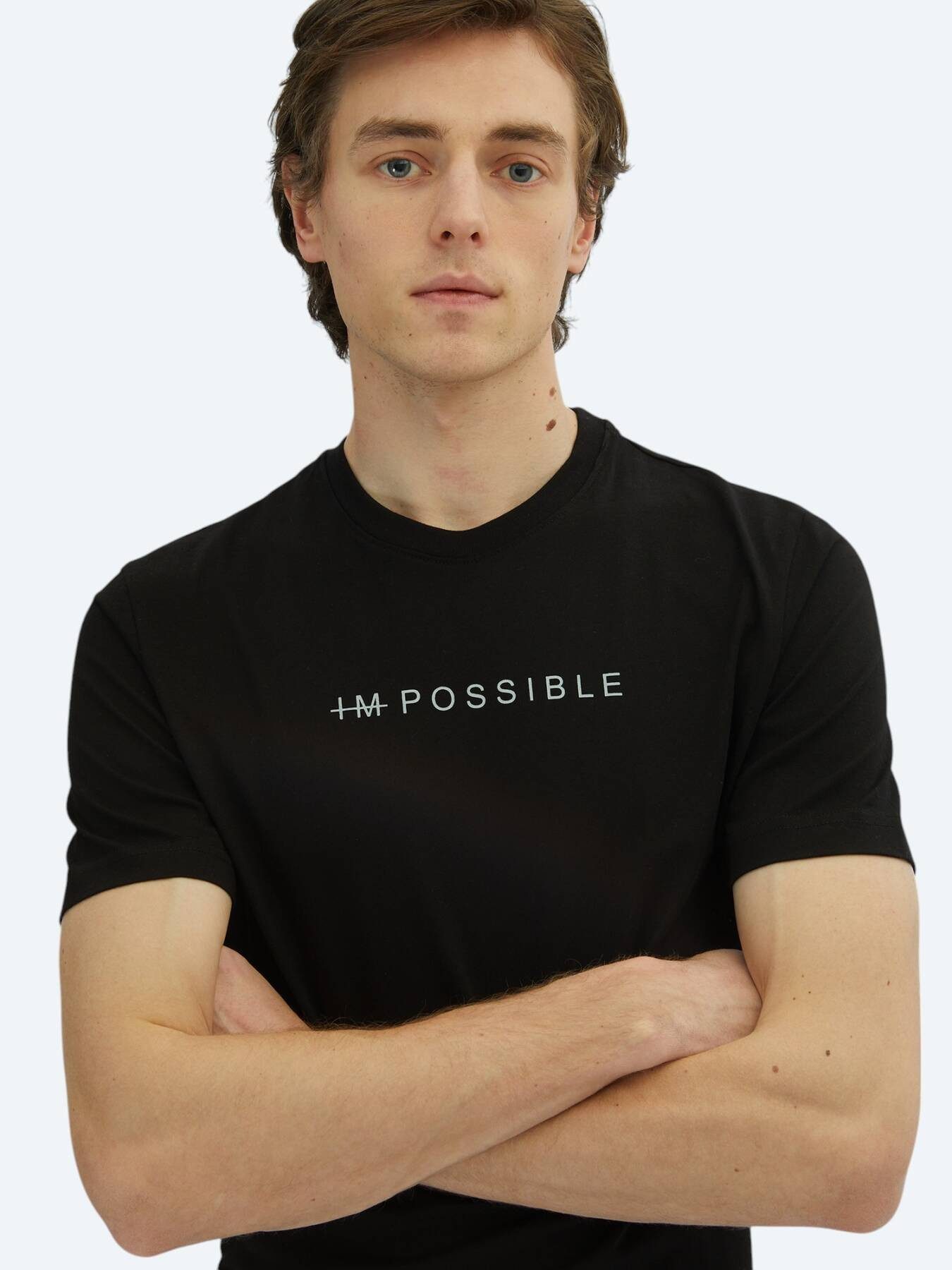 KİP T-Shirt Bedrucktes Fahrrad-Kragen 100% Baumwoll-T-Shirt