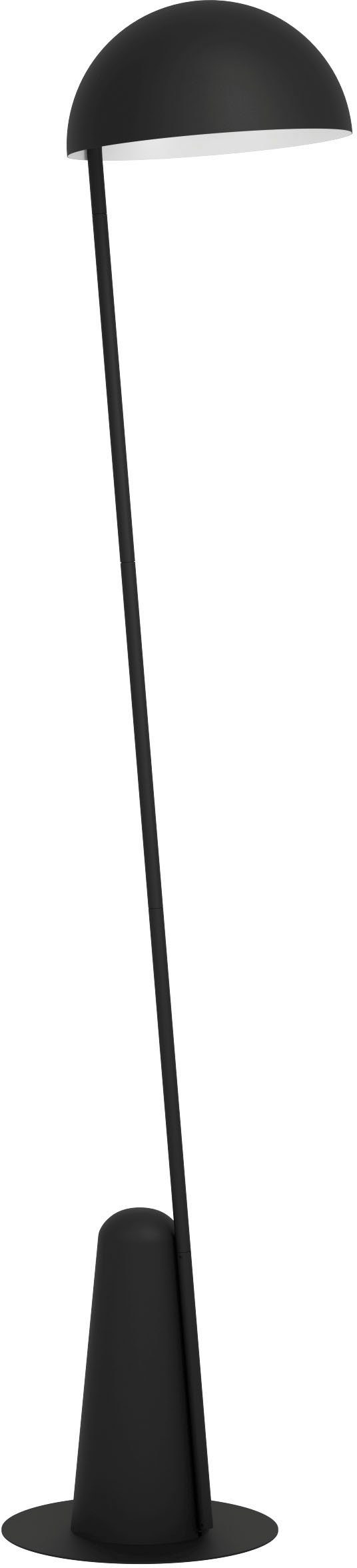 EGLO Stehlampe ARANZOLA, aus ohne E27 und Leuchtmittel - Stehleuchte in - schwarz 1X40W weiß wechselbar, Leuchtmittel, Stahl exkl