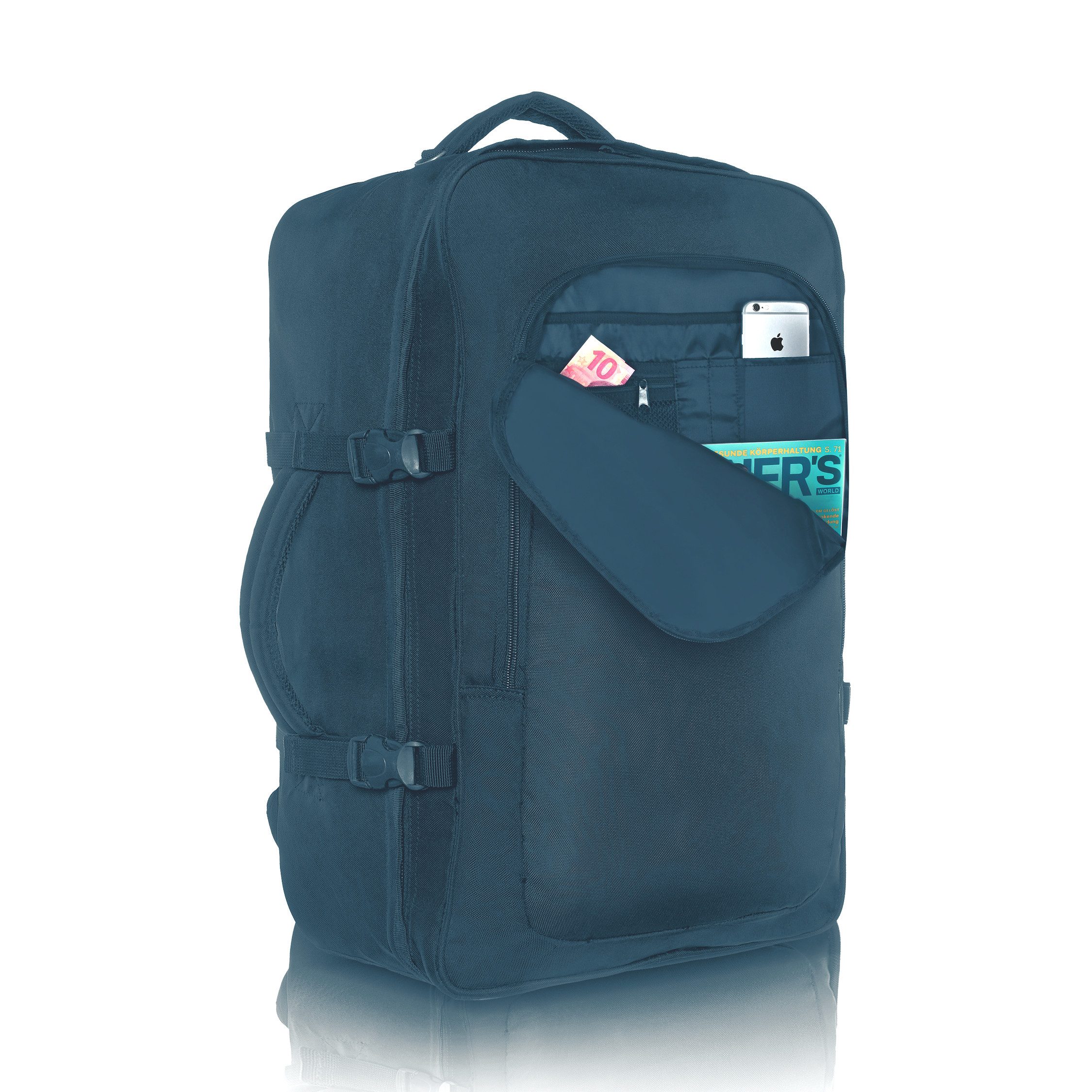 EveryDay Safari Reiserucksack Ryanair Tasche 55x40x20, Cabin, Handgepäck, Eurowings und Co, 44 L