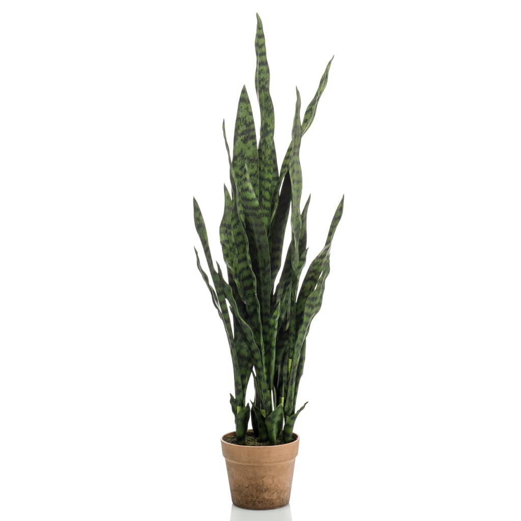 Künstliche Zimmerpflanze Künstliche Pflanze Sanseveria im Topf 84 cm