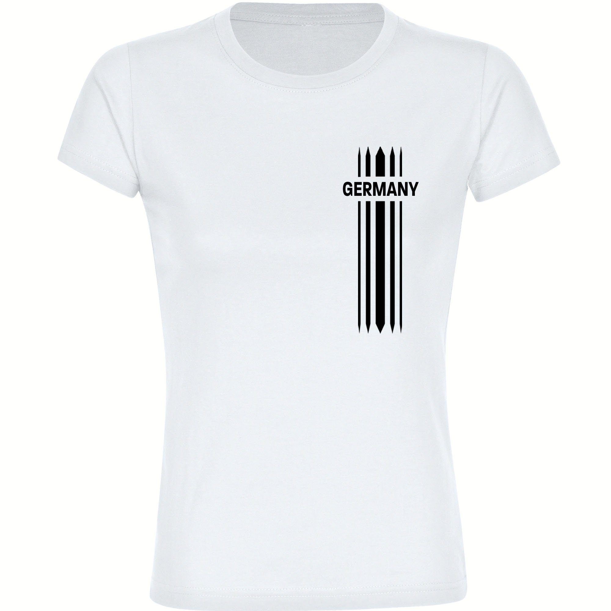 multifanshop T-Shirt Damen Germany - Streifen - Frauen