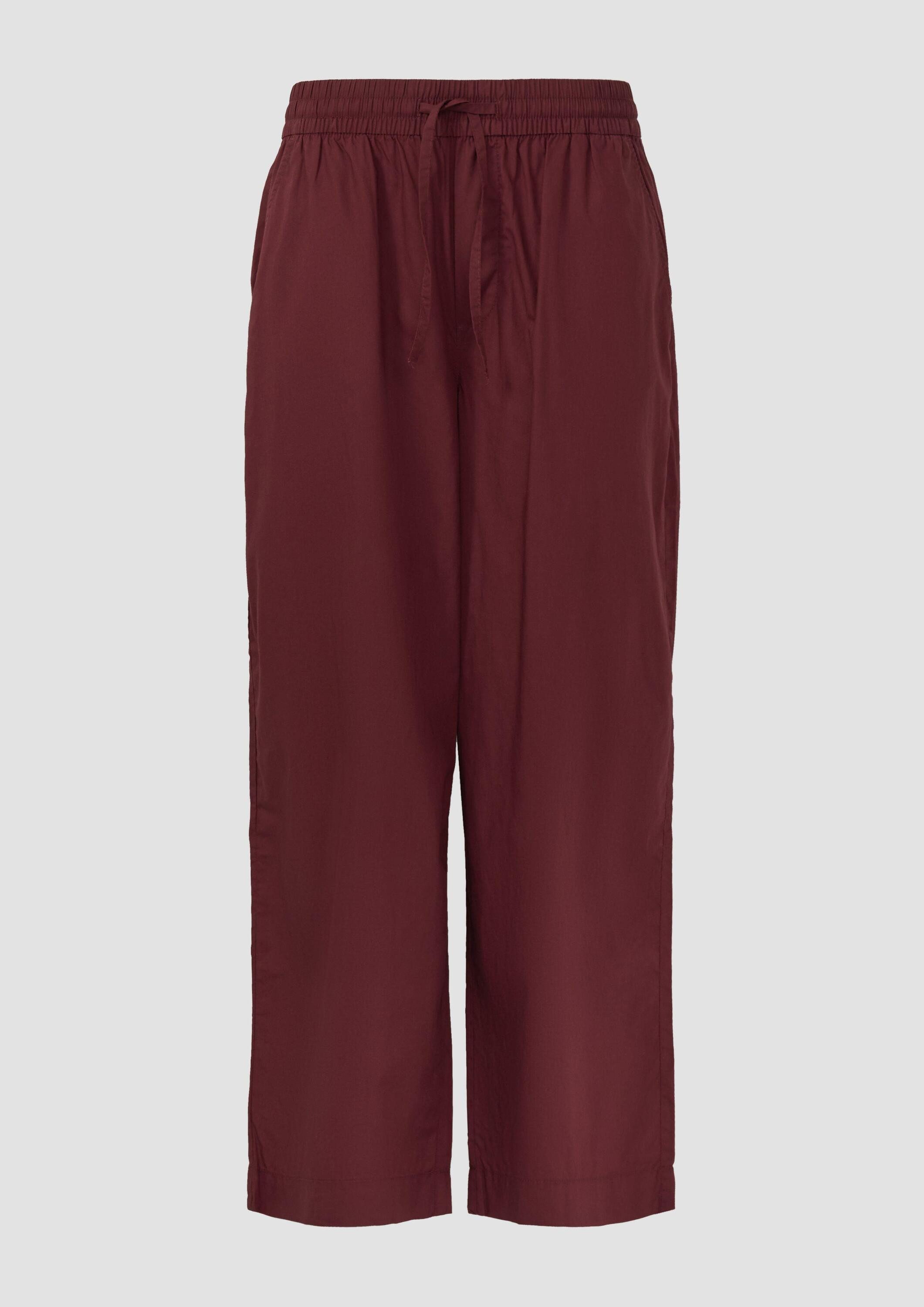 s.Oliver Culotte Hose High Rise Culotte mit Elastikbund und Eingrifftaschen
