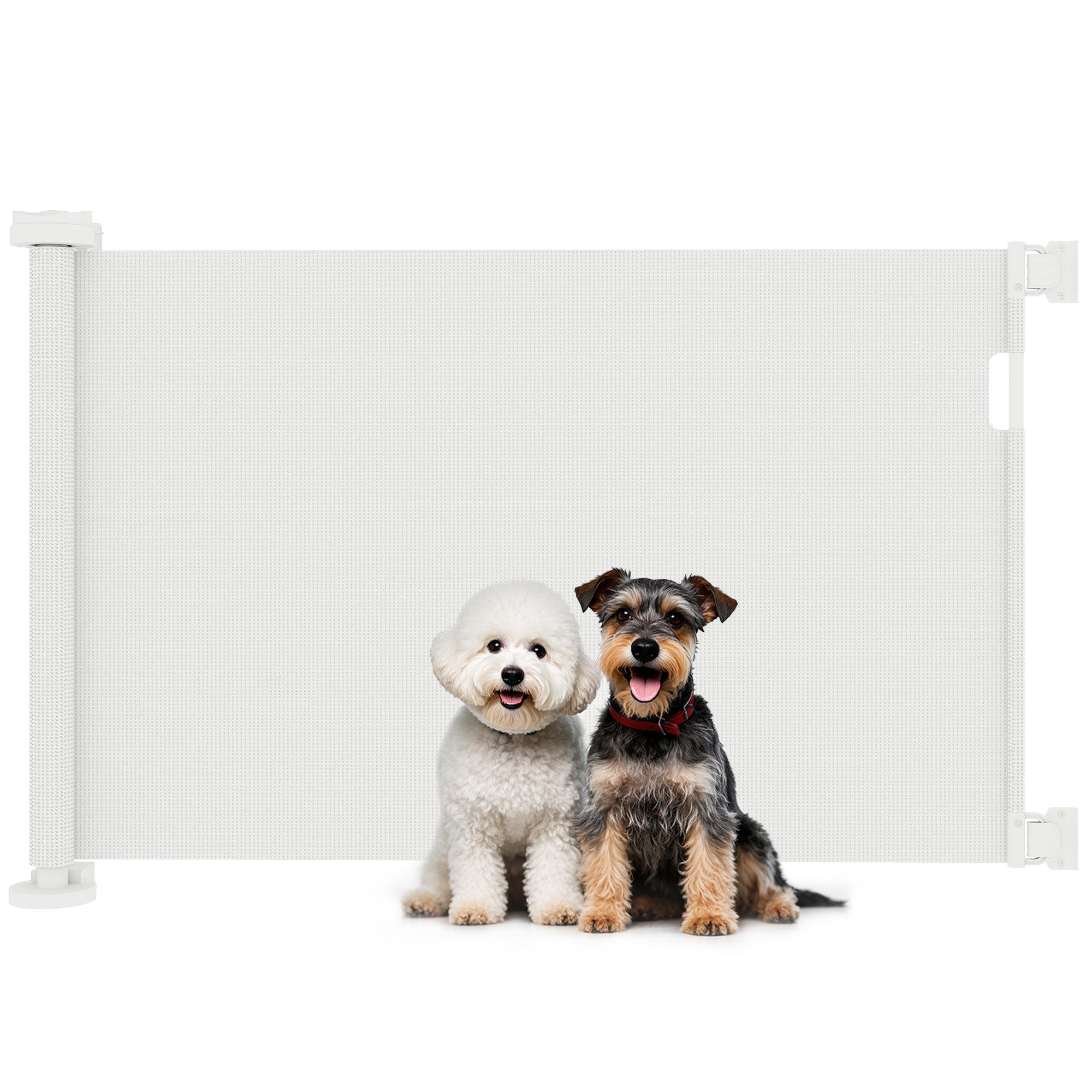 PawHut Hundegitter Türschutzgitter Treppenschutzrollo 0-136cm 87 cm Hoch (Treppenschutzgitter, 1 St., Einziehbares Sicherheitsgitter), für Haustiere, Geeignet f – Bild 2 von 5