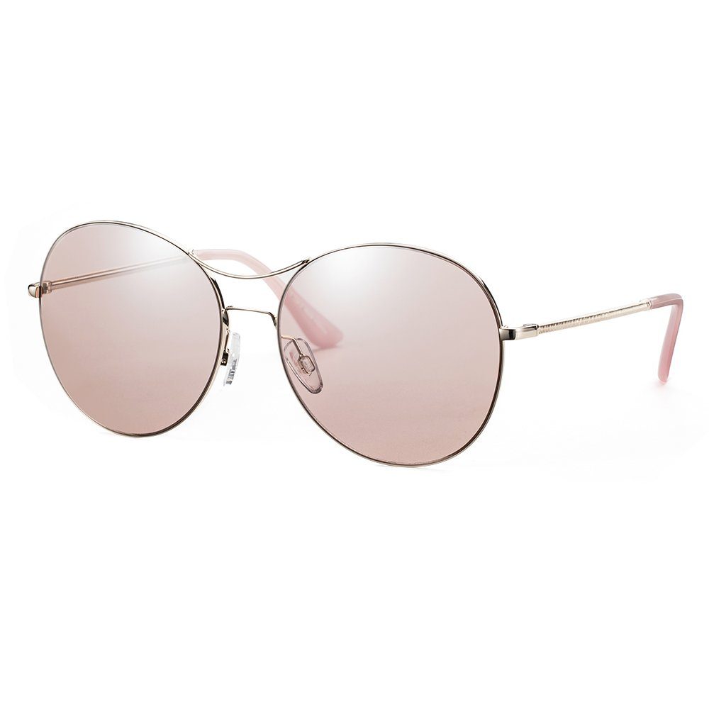 Elegear Pilotenbrille Fliegerbrille Metallrahmen 100% UV400 Schutz Rosa
